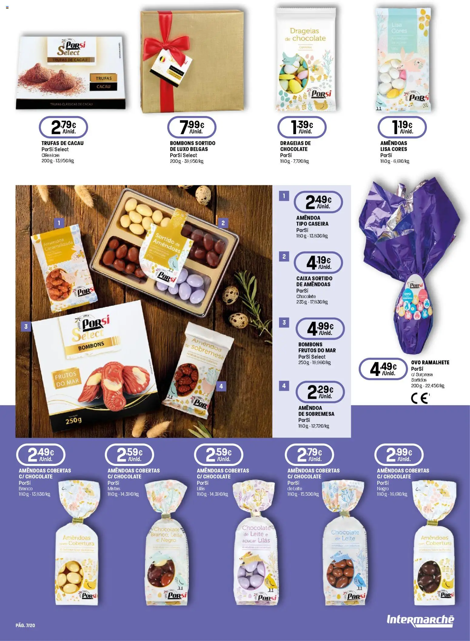 Intermarché - Pascoa Contact │ válido de 19.03.2026 | Página: 7 | Produtos: Chocolates, Leite, Chocolate, Açúcar