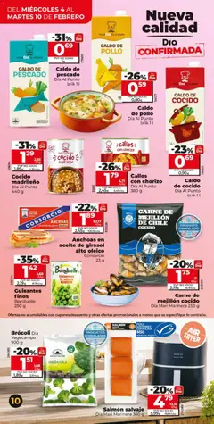 Vista previa Caldo de pescado, Dia Al Punto brik 1 l válido desde el 04.02.2026 | Página: 10