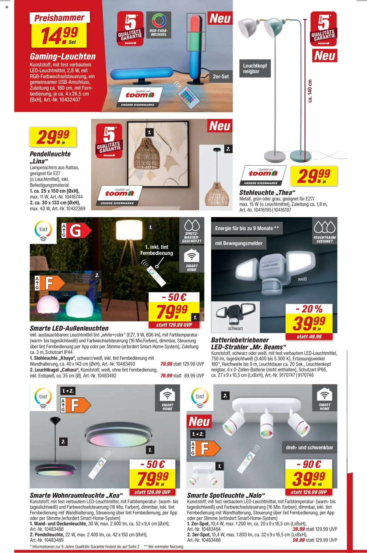 Toom Baumarkt Prospekt 	 – gültig ab 27.09.2025 | Seite: 8 | Produkte: Lampenschirm, Wasser