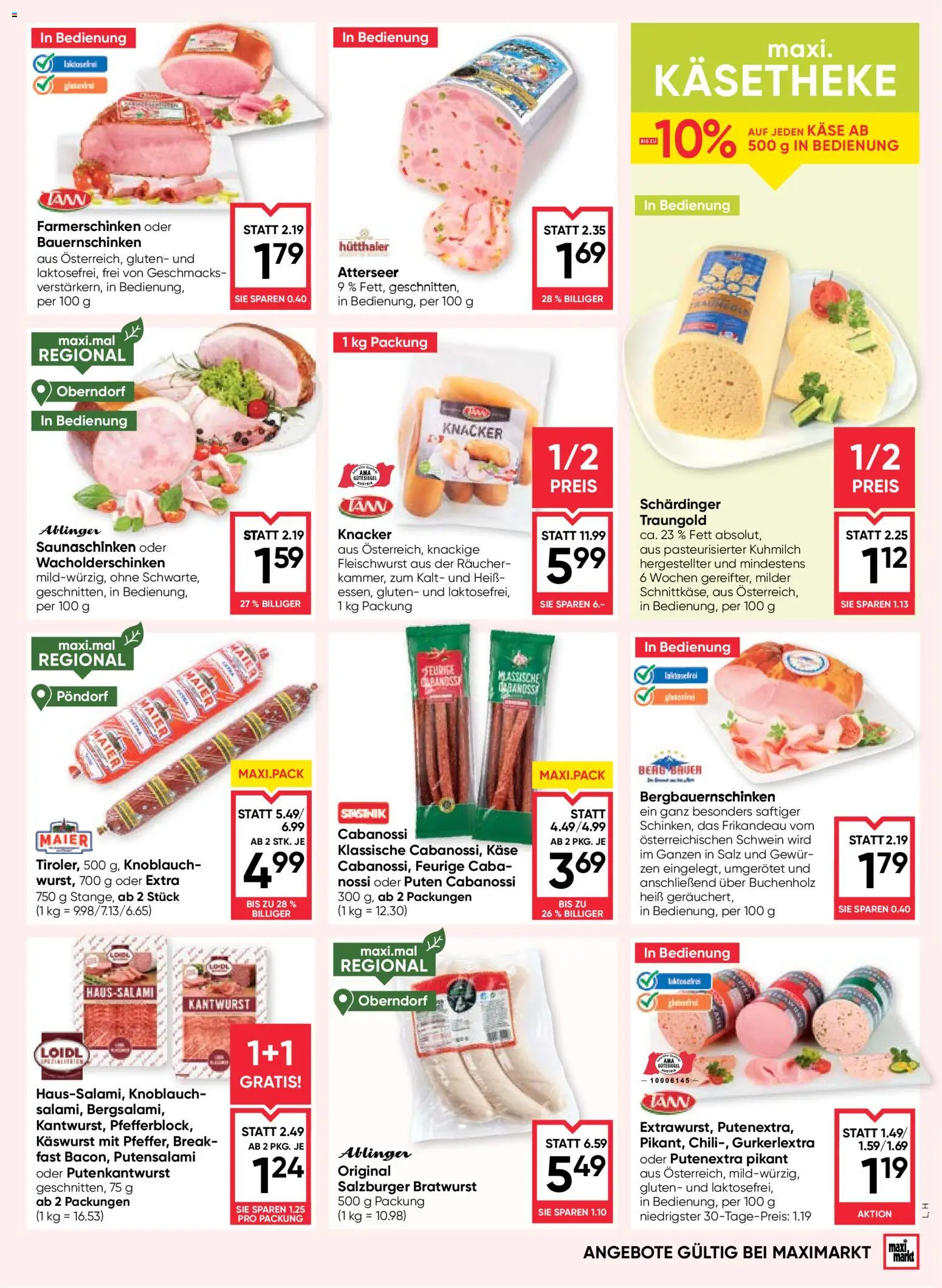 Maximarkt  Flugblatt gültig ab 22.01.2026 | Seite: 9 | Produkte: Salz, Knoblauch, Käse