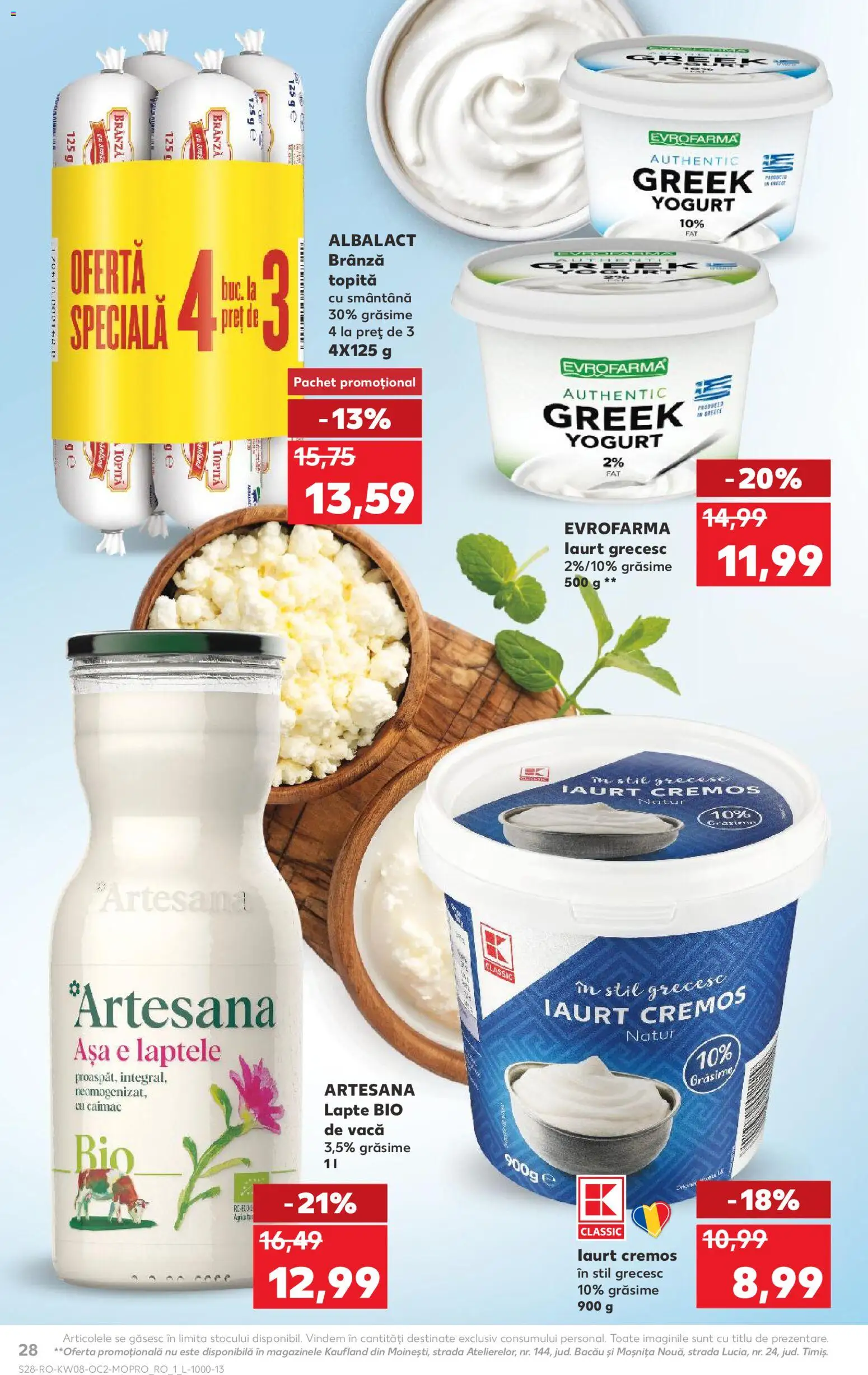 Noul catalog Kaufland – valabil de la 18.02.2026 | Pagină: 28 | Produse: Şerit ödül, Lapte, Iaurt, Smântână