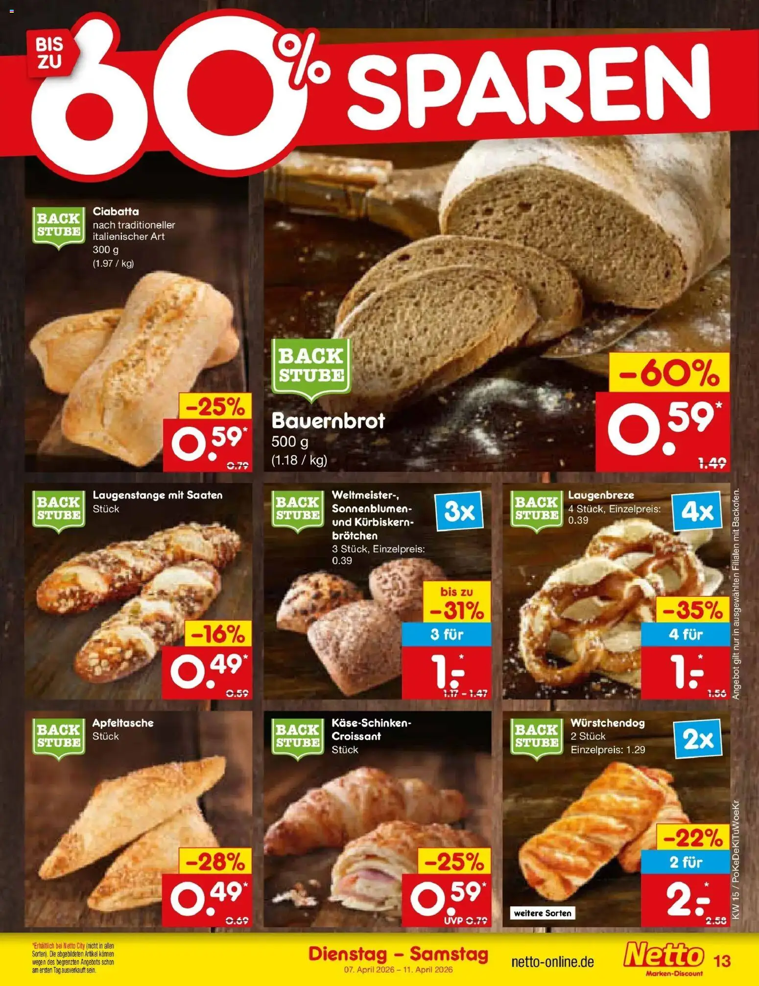 Netto Marken-Discount Prospekt Katzweiler	 – gültig ab 07.04.2026 | Seite: 15 | Produkte: Croissant