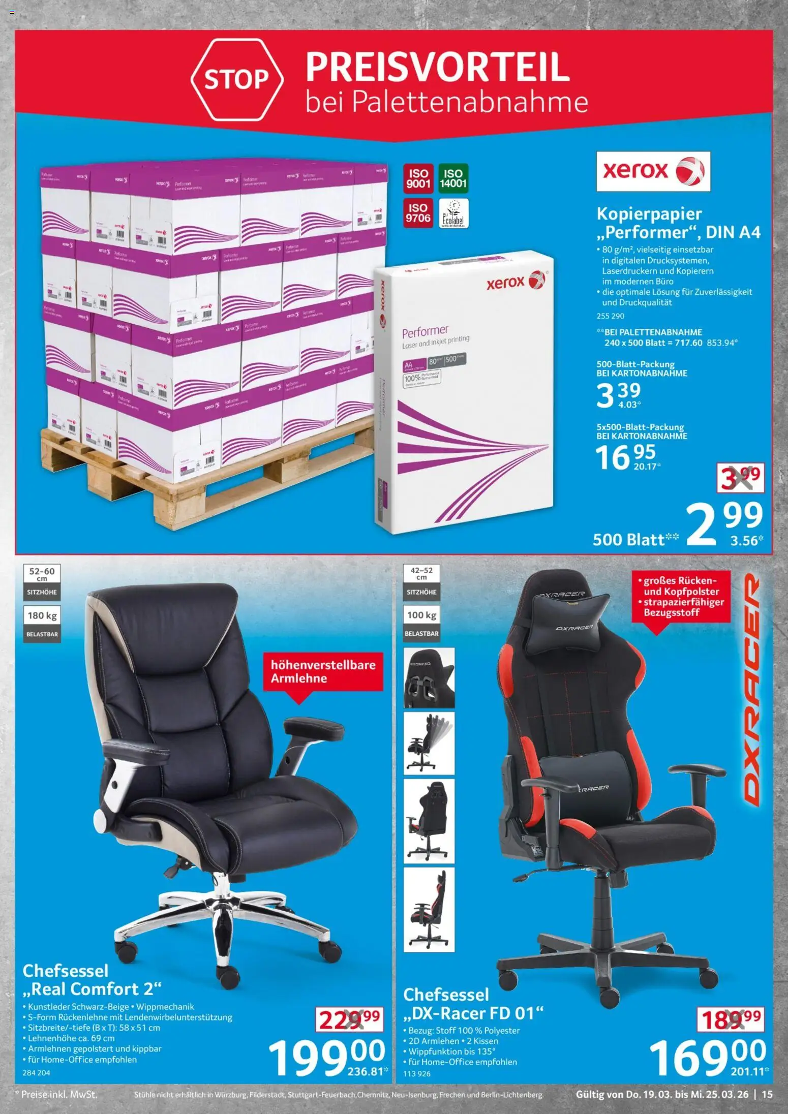 Selgros Non Food – gültig ab 19.03.2026 | Seite: 15 | Produkte: Kissen, Kopfpolster, Chefsessel