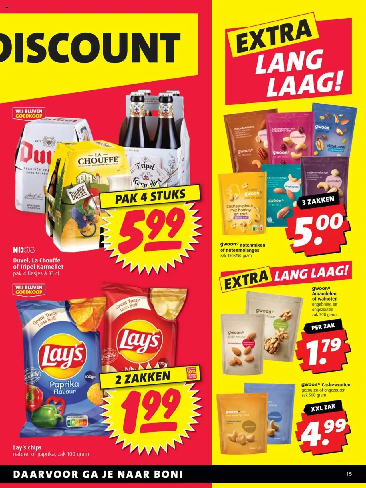  | Pagina: 15 | Producten: Chips, Kész piskótalap, La, Cashewnoten