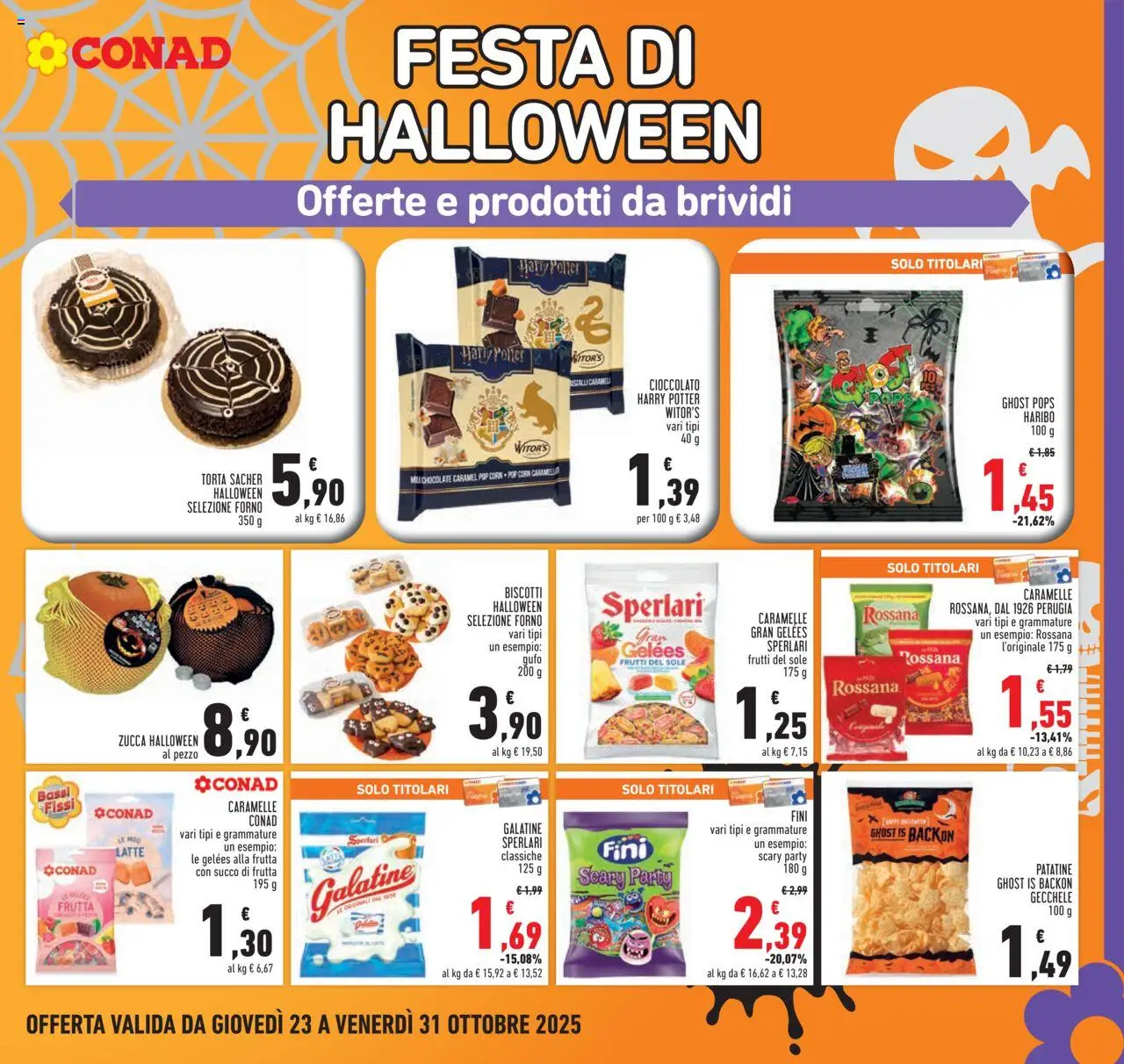Volantino Conad del 23.10.2025 | Pagina: 19 | Prodotti: Frutta, Latte, Zucca, Forno