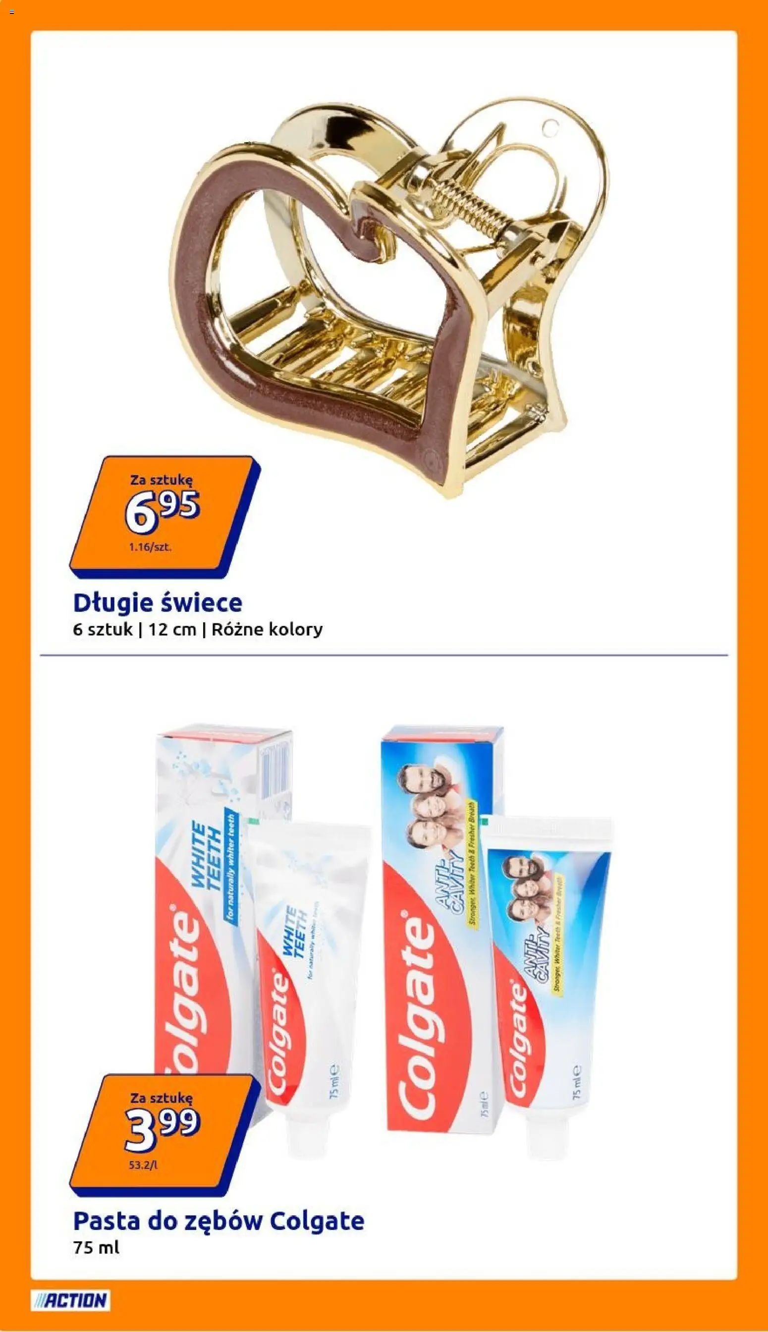 Action gazetka od 11.03.2026 | Strona: 4 | Produkty: Pasta do zębów, Świece