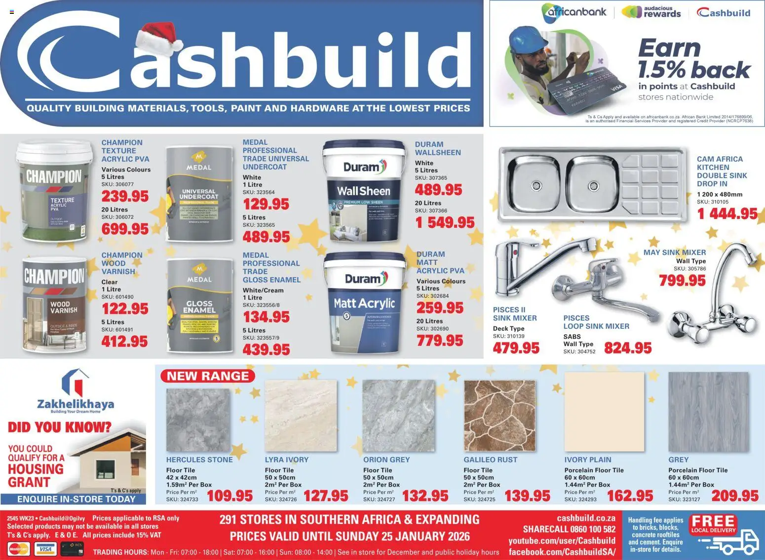 New Cashbuild catalogue – valid from 04.12.2024 | Page: 1 | Products: Gloss, Paint, Sink, Enamel