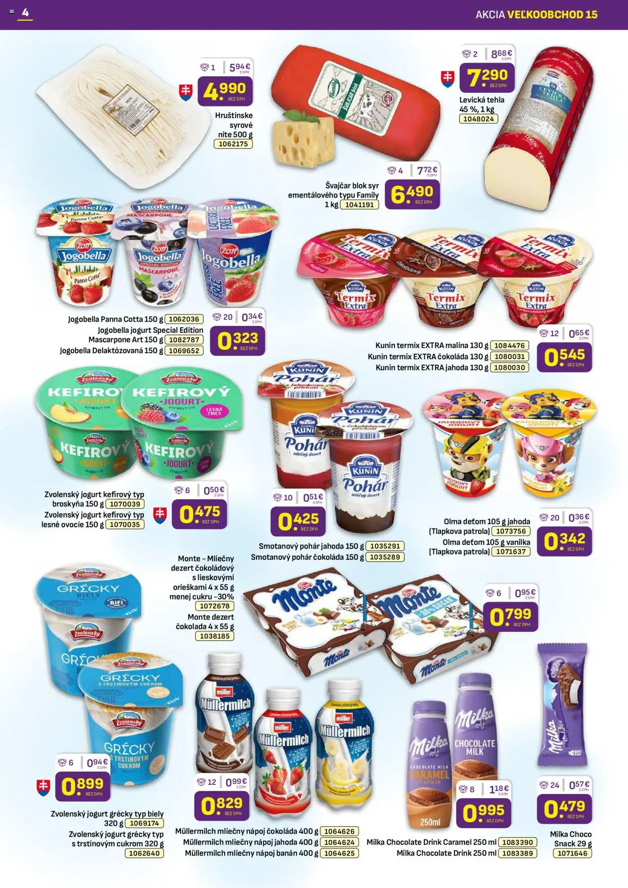 Libex leták │ platný od 28.07.2025 | Strana: 4 | Produkty: Čokoláda, Milka, Mascarpone, Ovocie
