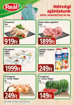 Reál Bevásárló hétvége - Kisalföld - amely érvényes a következő dátumtól: 21.08.2025