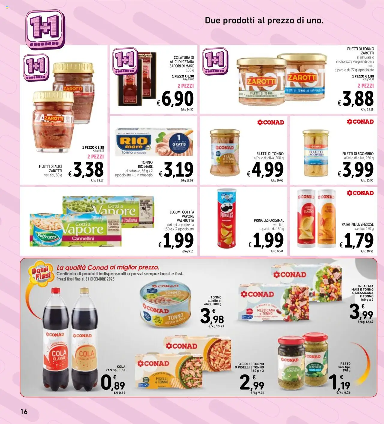 Volantino Spazio Conad del 15.09.2025 | Pagina: 16 | Prodotti: Legumi, Pesto, Piselli, Sgombro