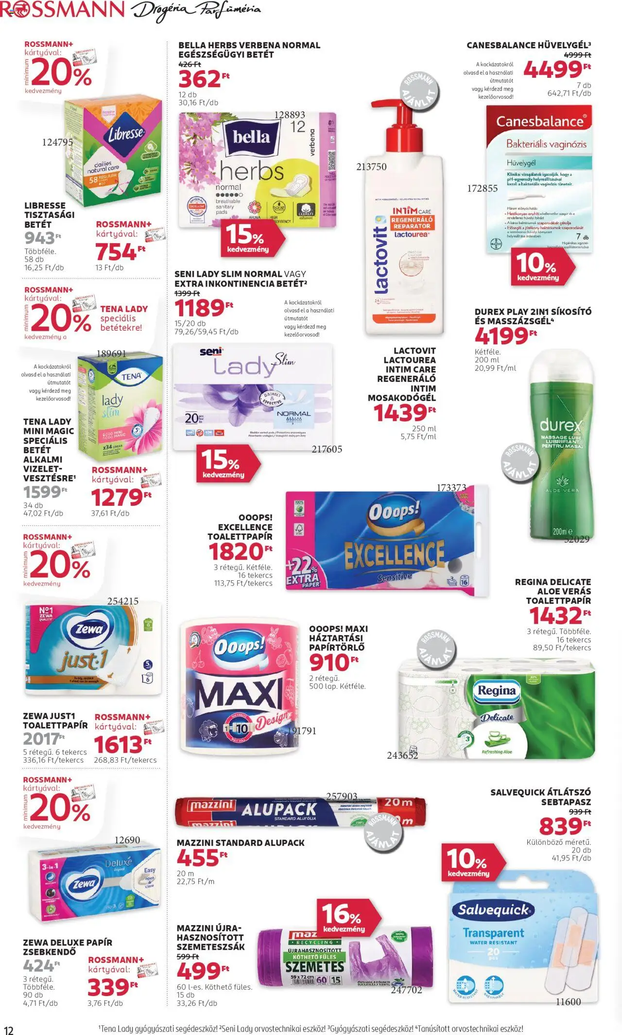 Rossmann akciós ujság - amely érvényes a következő dátumtól: 02.06.2025 | Oldal: 14 | Termékek: Szemeteszsák, Tisztasági betét, Protein, Aloe vera