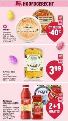 Spinazie Geitenkaas & Paprika Épinards Fromage de Chèvre & Poivron, Quiche met groentebodem / Quiche à la croute aux légumes - Voorbeeld van een folder van Delhaize, geldig van 26.03.2026 | Pagina: 15