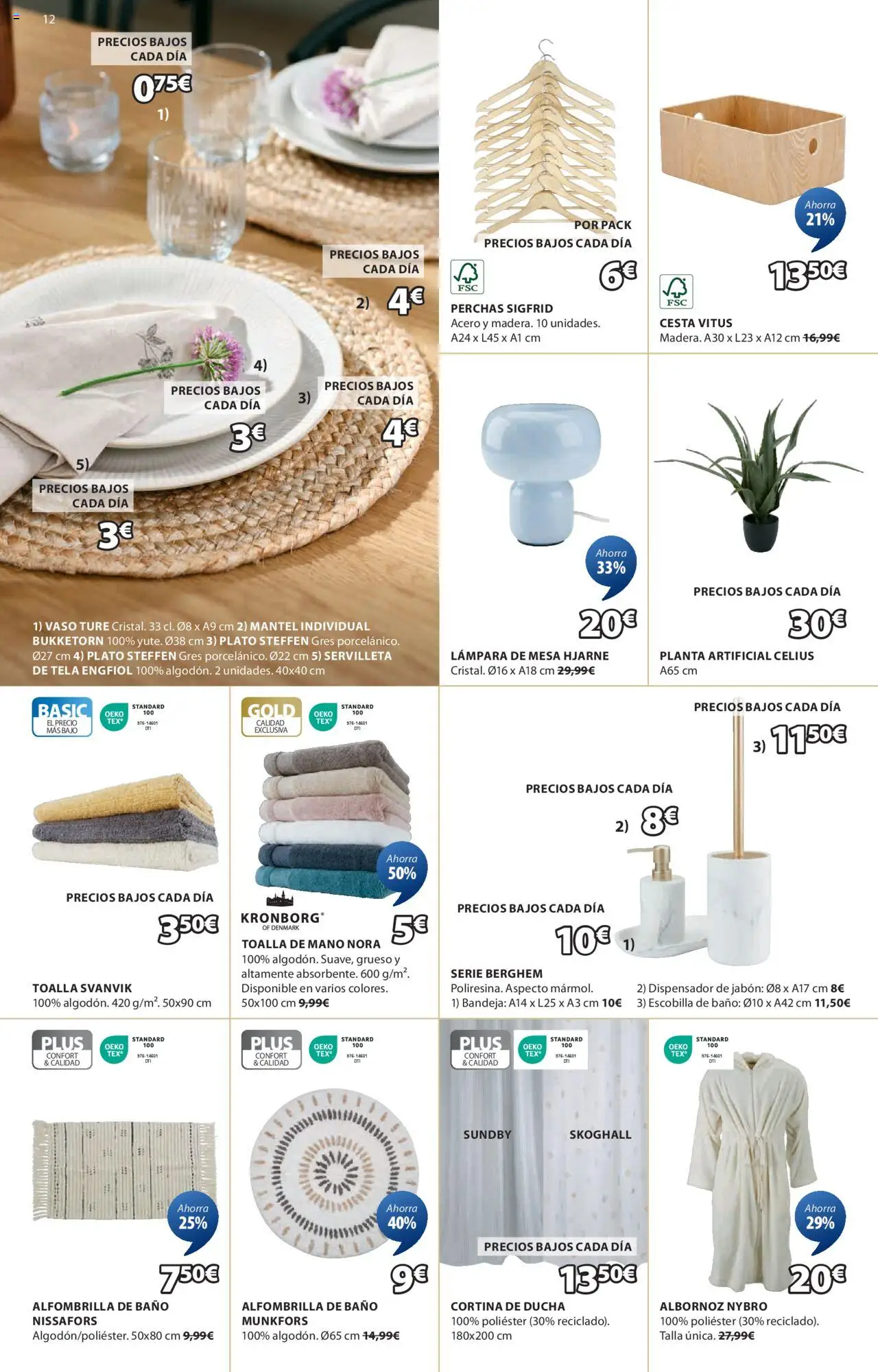 JYSK - Grandes ofertas │ válido desde el 26.06.2025 | Página: 13 | Productos: Dispensador de jabón, Mantel, Cortina, Mesa