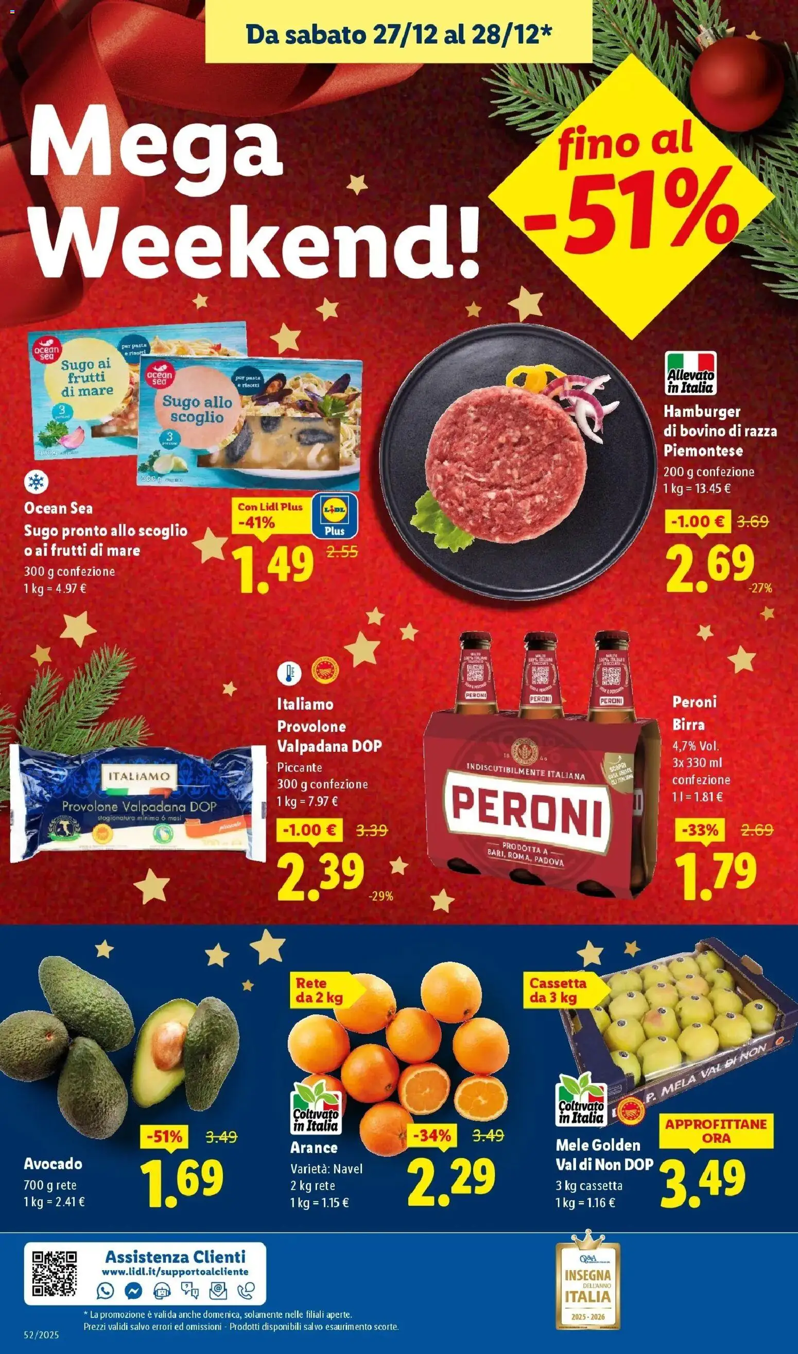 Volantino Lidl del 21.12.2025 | Pagina: 56 | Prodotti: Arance, Avocado, Sugo, Hamburger