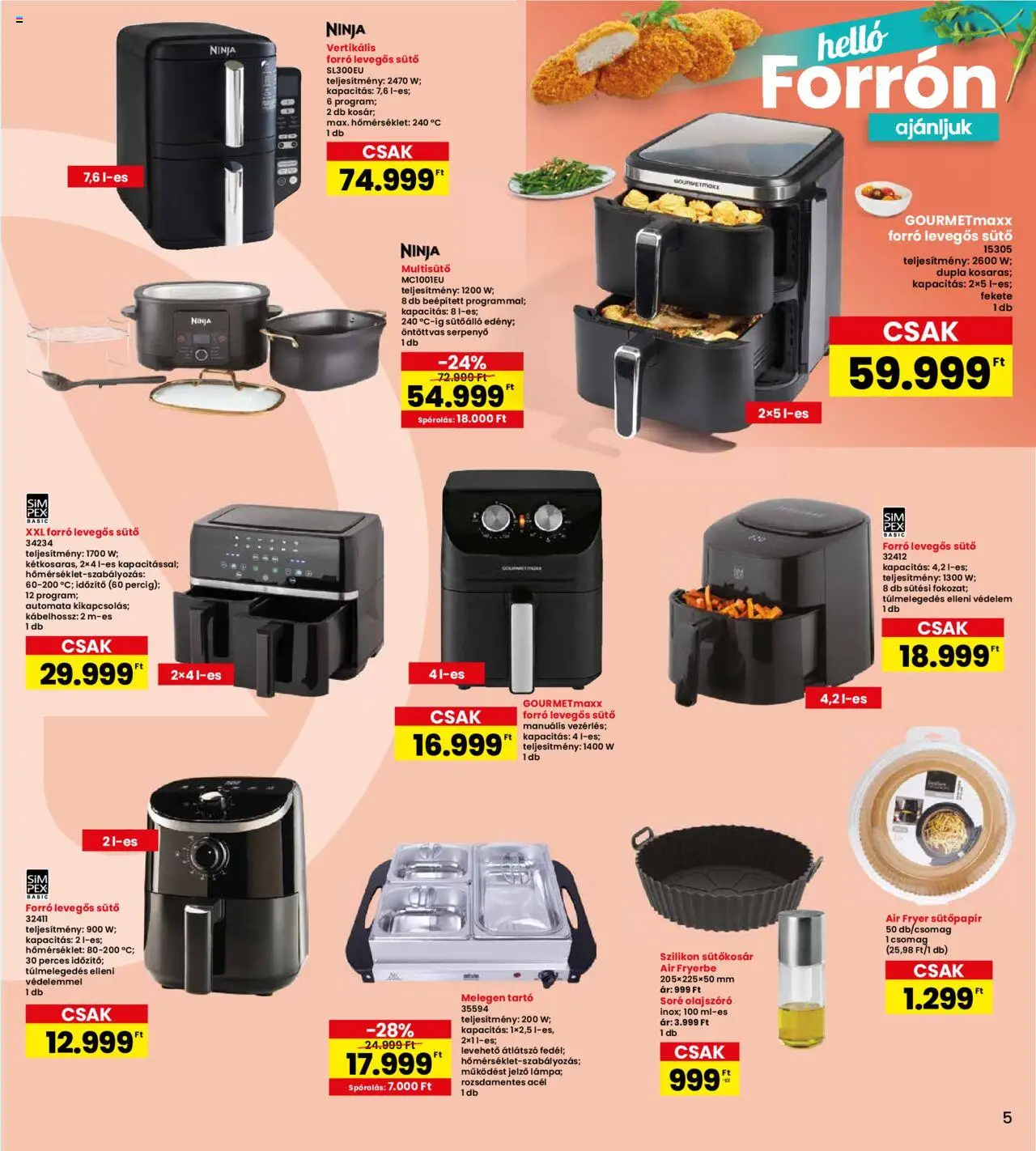 Interspar akciós ujság - amely érvényes a következő dátumtól: 15.05.2025 | Oldal: 5 | Termékek: Sütő, Serpenyő