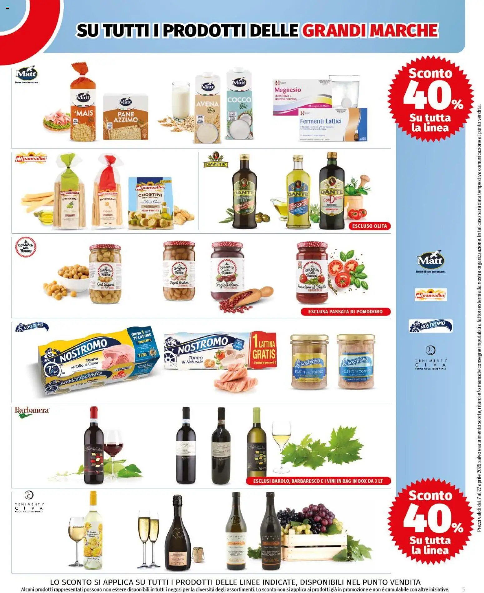 Volantino COOP del 07.04.2026 | Pagina: 5 | Prodotti: Pane, Ceci, Tonno, Cocco