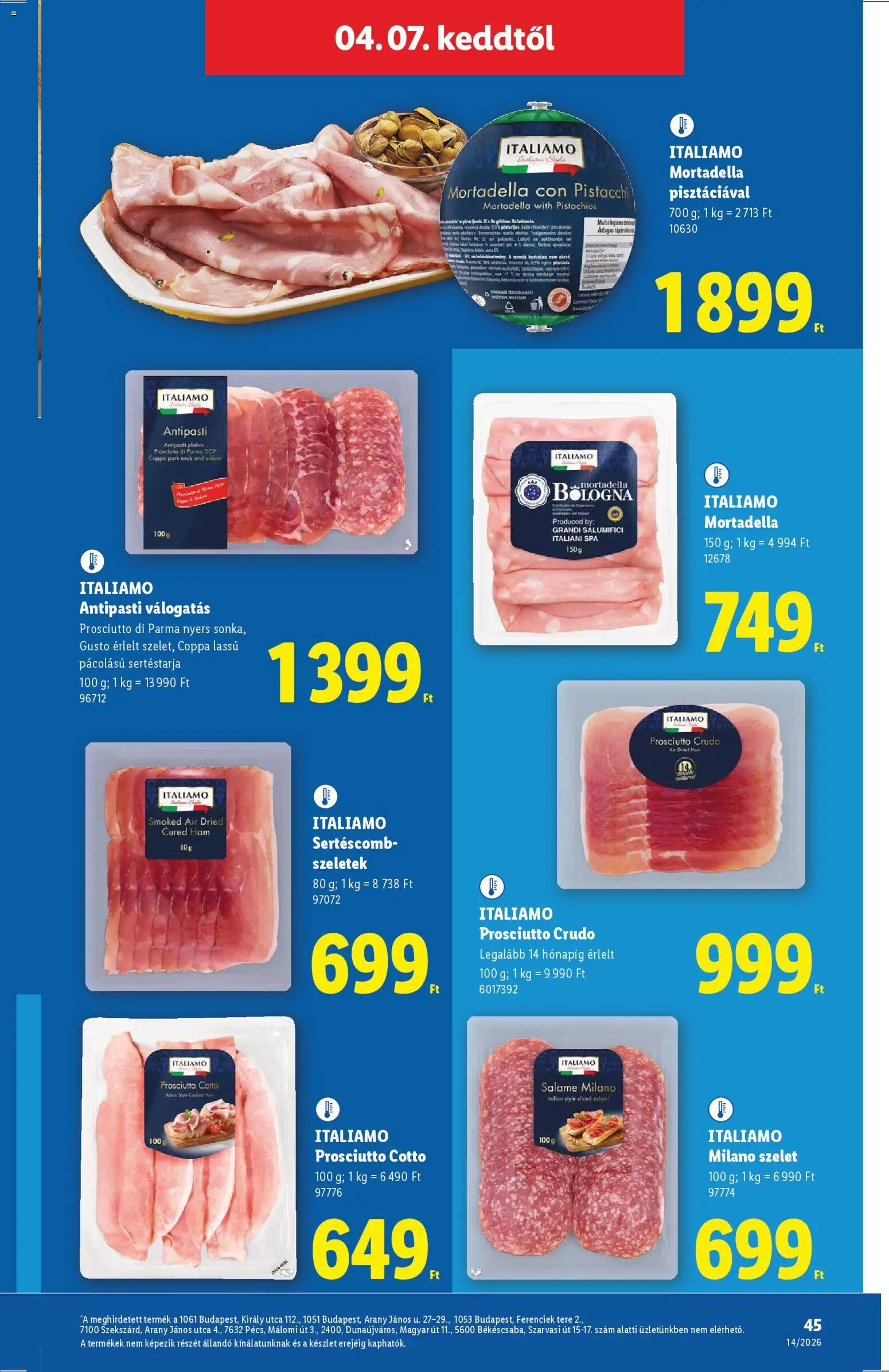 Lidl akciós ujság - amely érvényes a következő dátumtól: 01.04.2026 | Oldal: 45