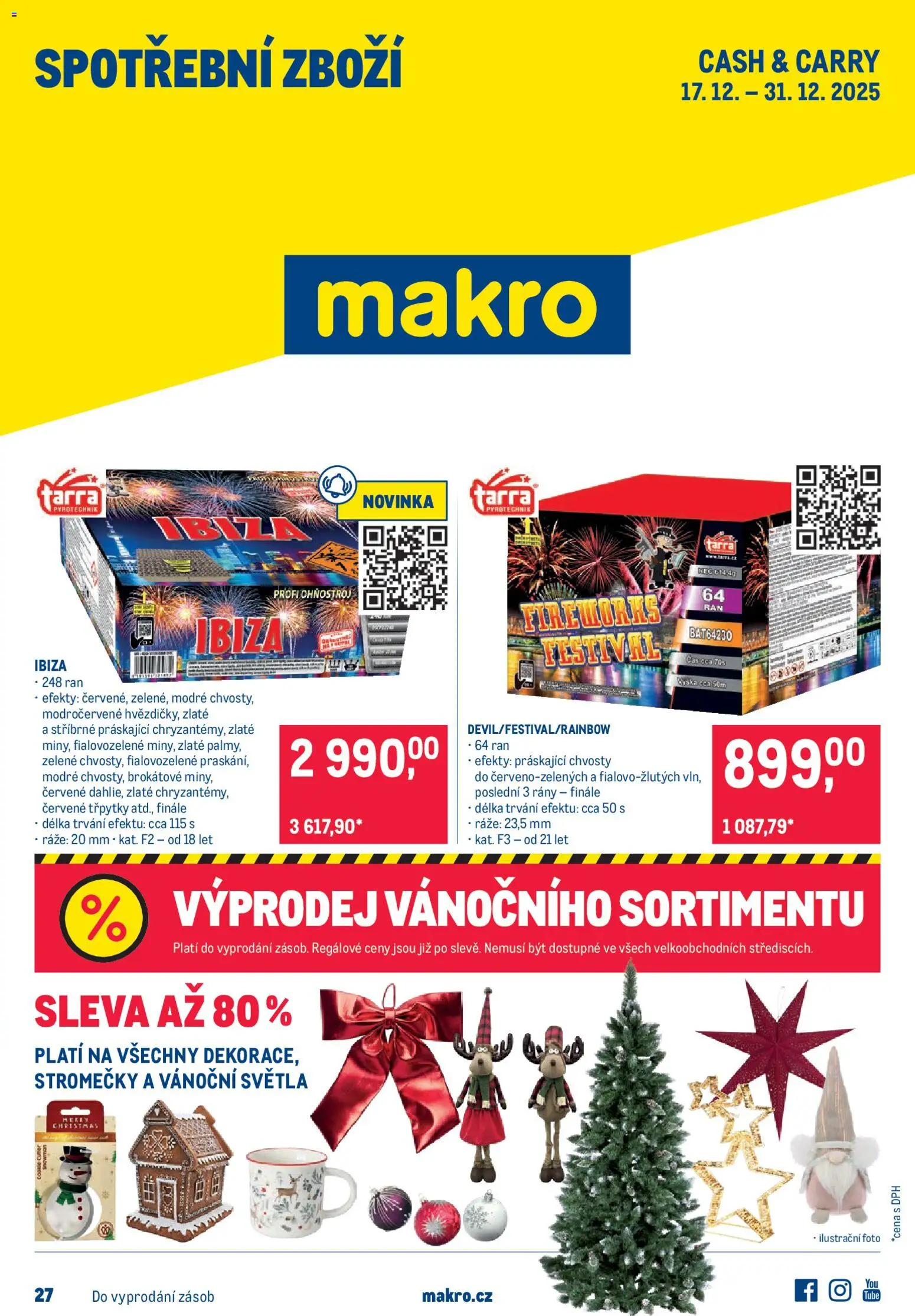 Makro leták - Spotřební zboží od 17.12.2025 | Strana: 1 | Produkty: Ohňostroj