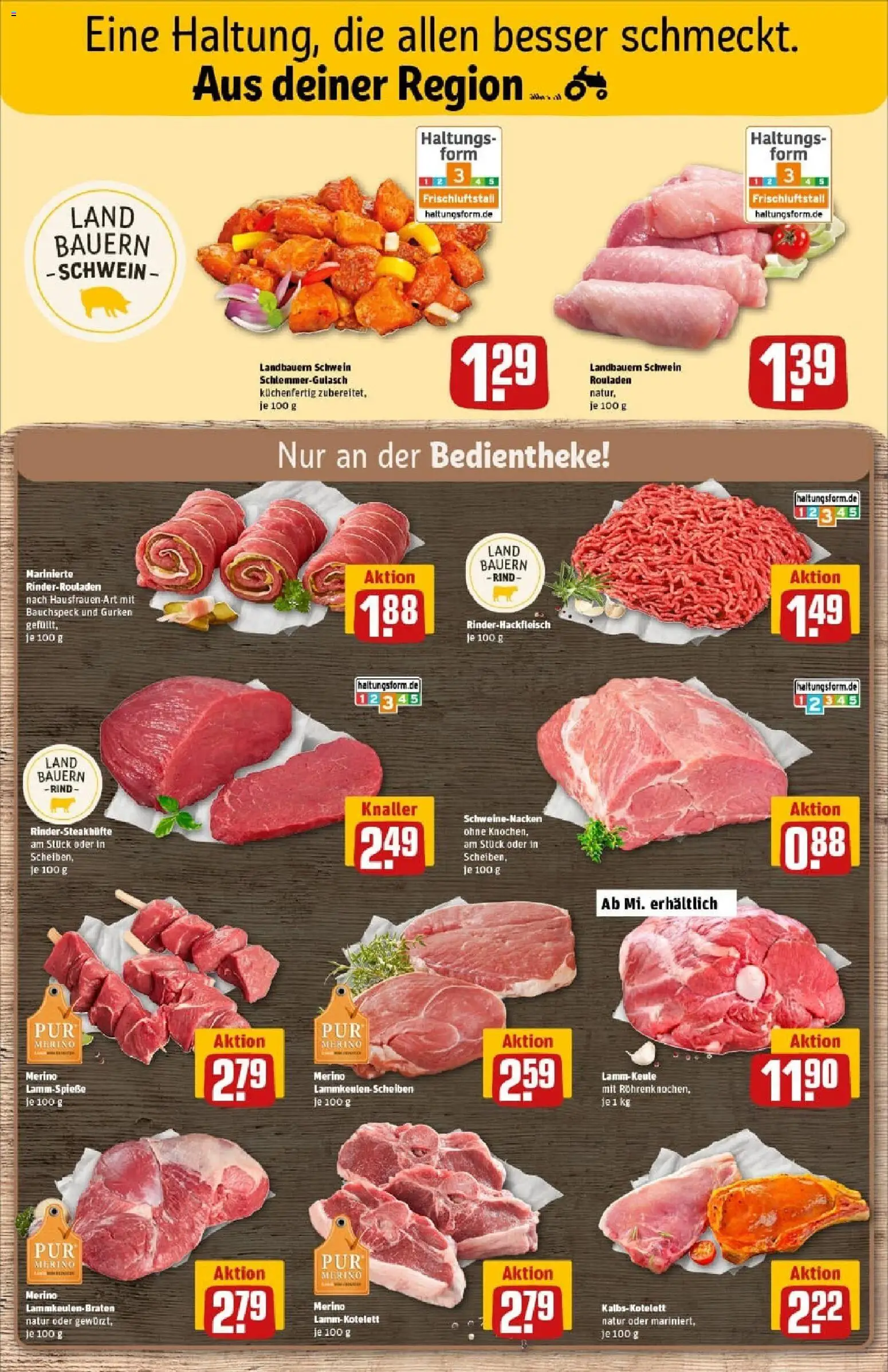 Rewe prospekt Heidelberg / Rohrbach	 – gültig ab 26.10.2025 | Seite: 11 | Produkte: Rinderrouladen, Schweinenacken, Steak, Gurken