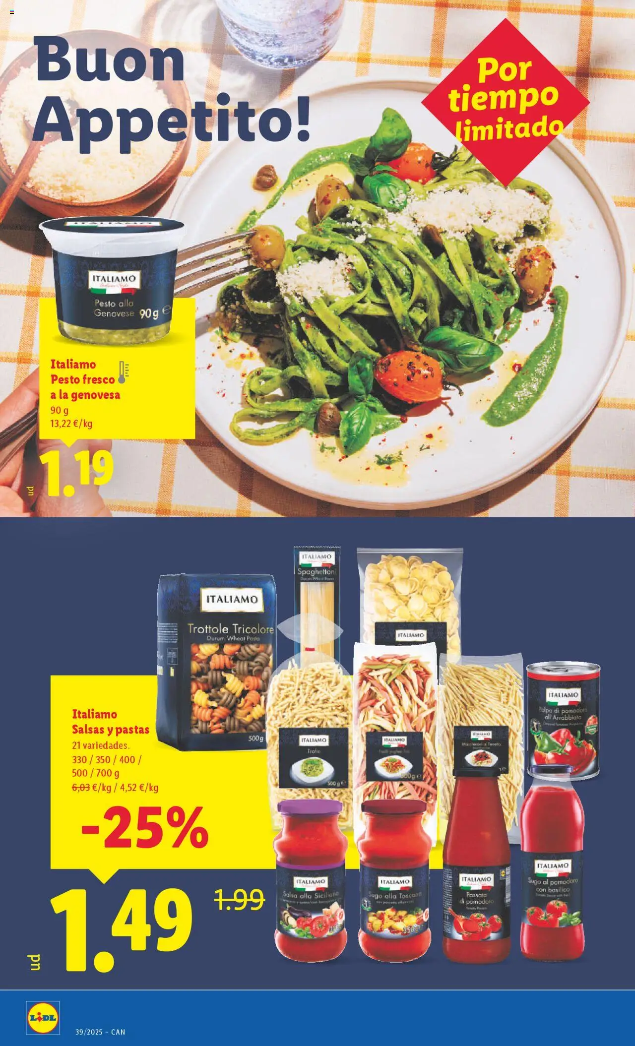 Lidl - Canarias │ válido desde el 22.09.2025 | Página: 24 | Productos: Pasta