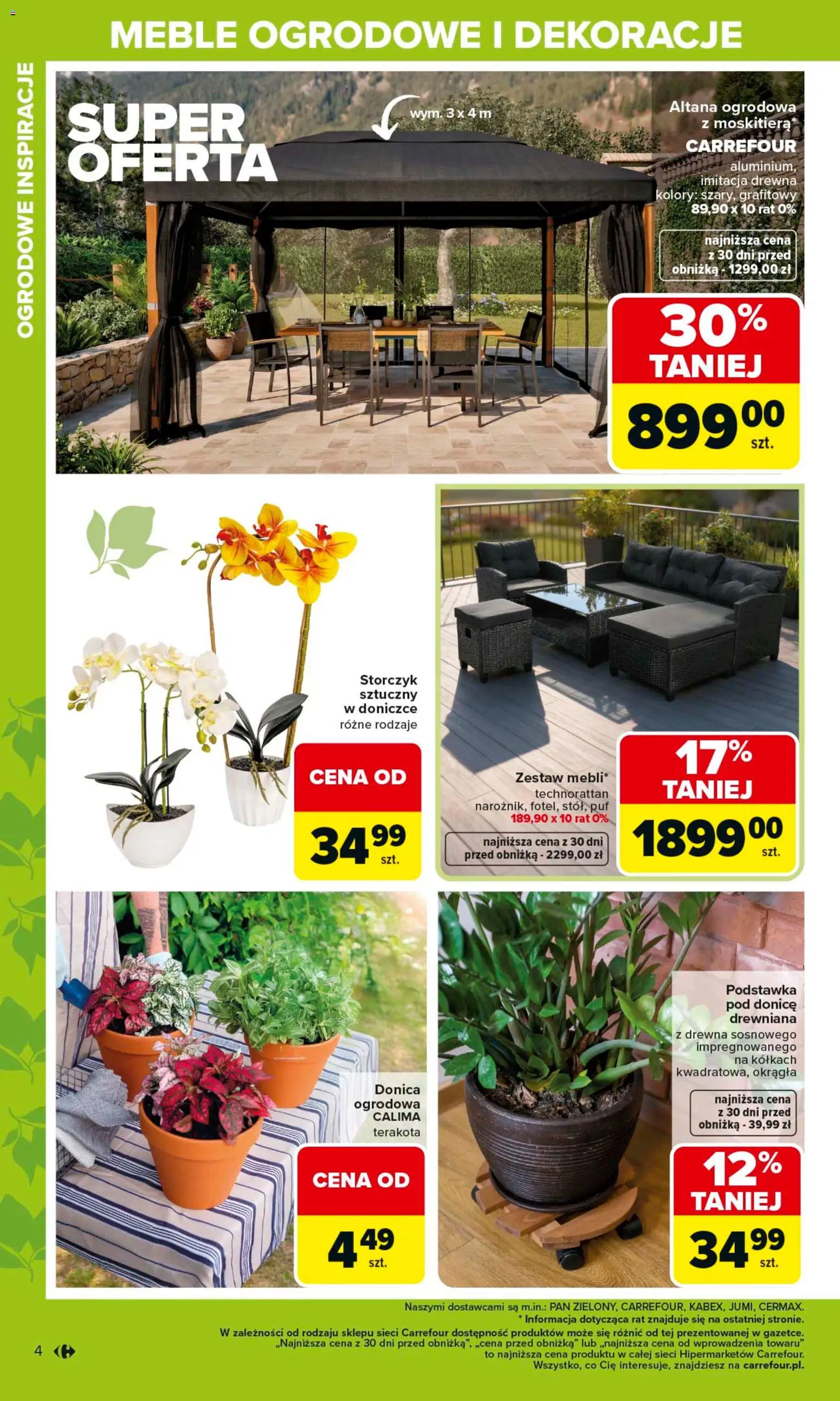 Carrefour gazetka - Ogród od 02.03.2026 | Strona: 4 | Produkty: Meble ogrodowe, Storczyk