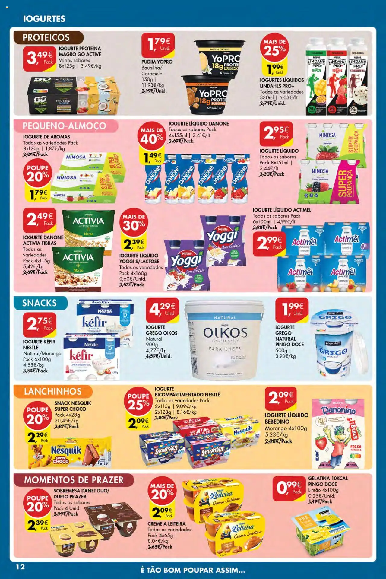 Pingo Doce Poupe Esta Semana Açores │ válido de 11.09.2025 | Página: 12 | Produtos: Iogurtes, Iogurte, Cereais, Creme