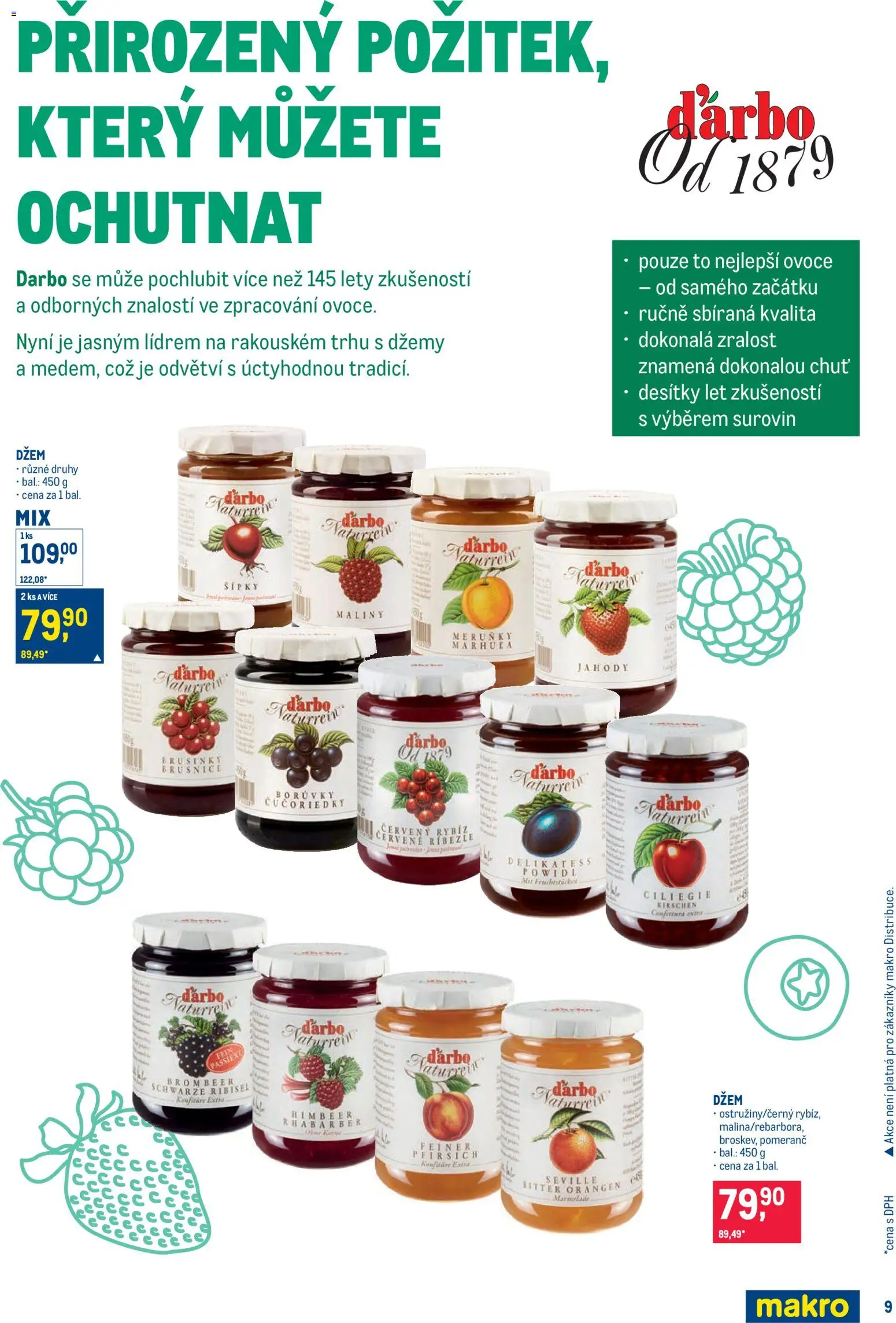Makro leták - Pro milovníky jídla od 19.11.2025 | Strana: 9 | Produkty: Džem, Jahody, Maliny, Brusinky