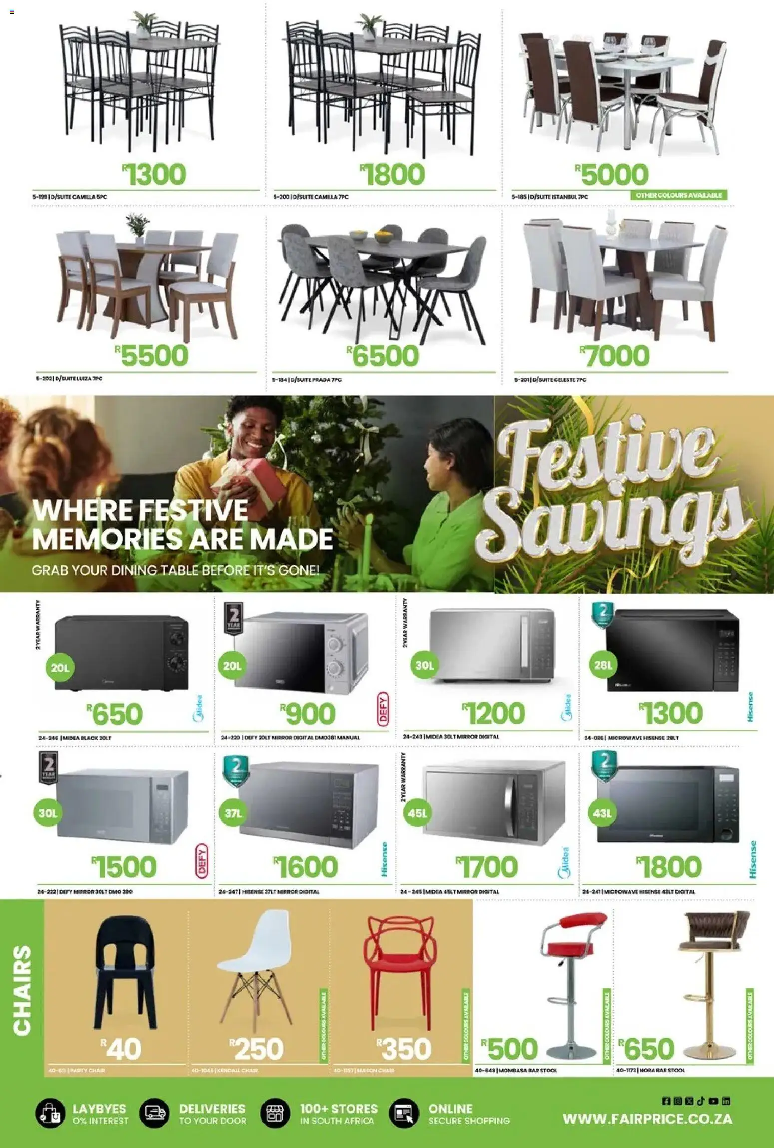 New Fair Price catalogue – valid from 01.12.2025 | Page: 21 | Products: Stool, Table, Microwave, Bar stool