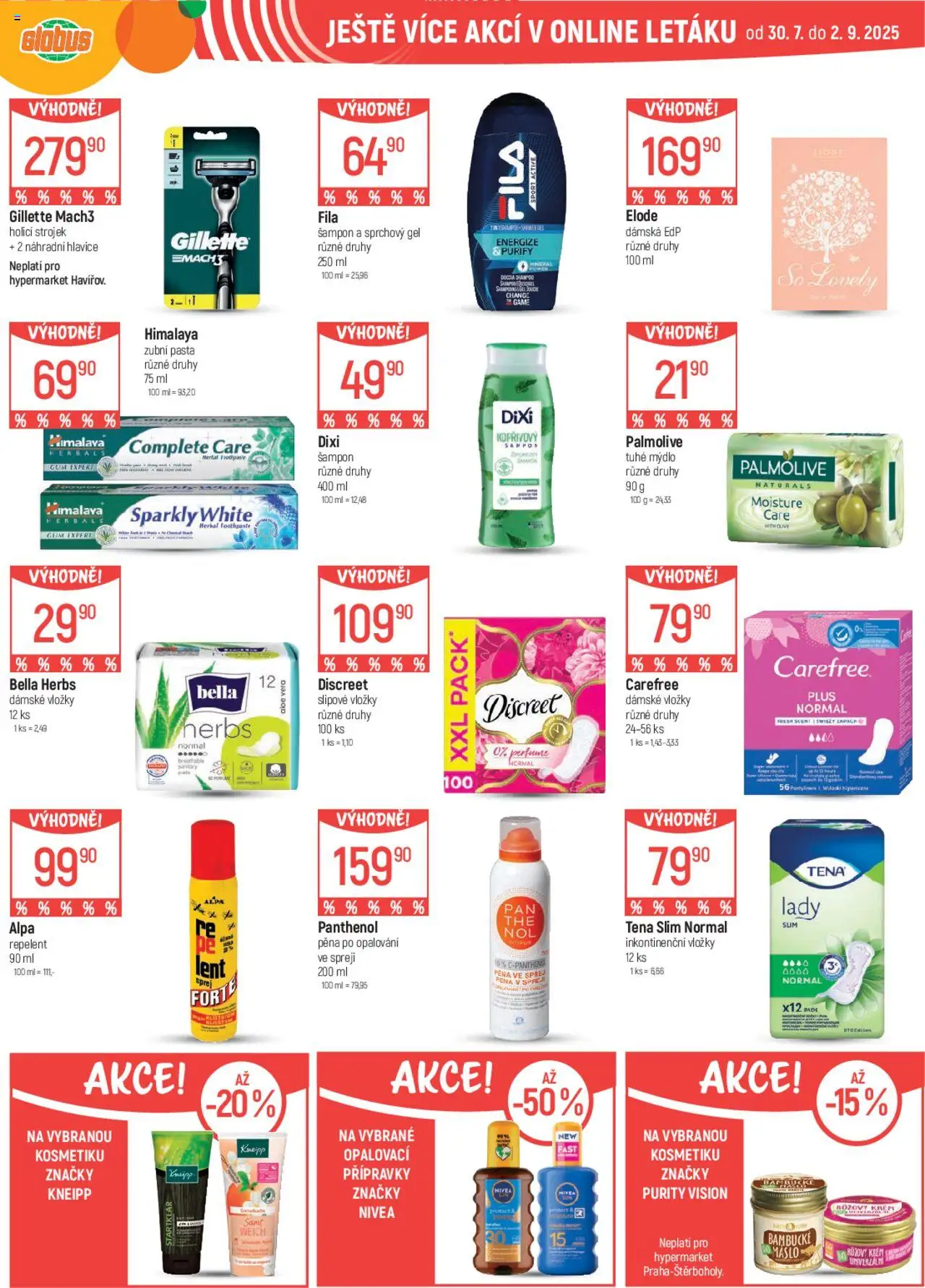 Globus leták od 13.08.2025 | Strana: 47 | Produkty: Nivea, Krém, Holicí strojek, Inkontinenční vložky