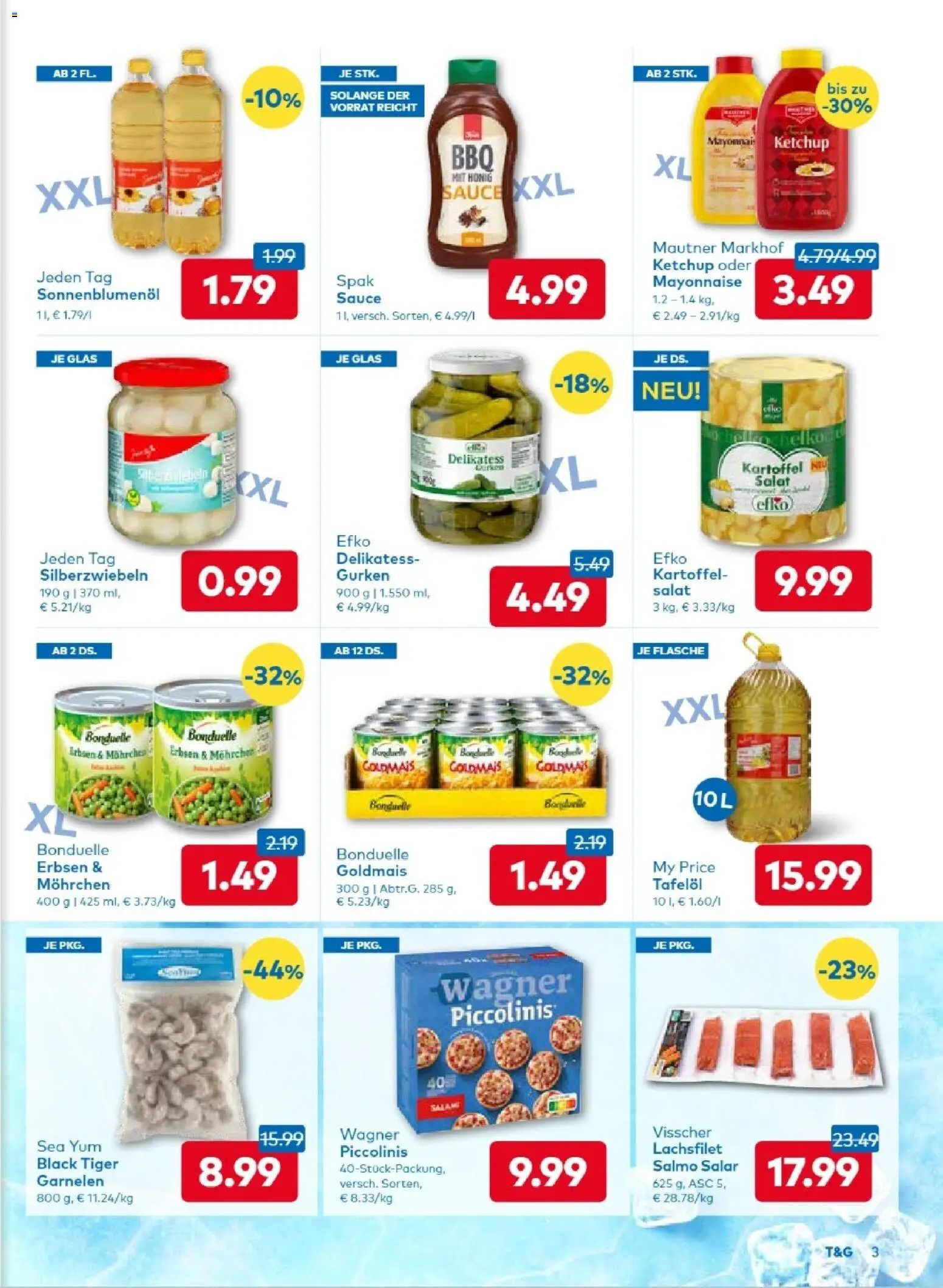 T&G - Tirol gültig ab 18.12.2025 | Seite: 3 | Produkte: Ketchup, Gurken, Salat, Erbsen