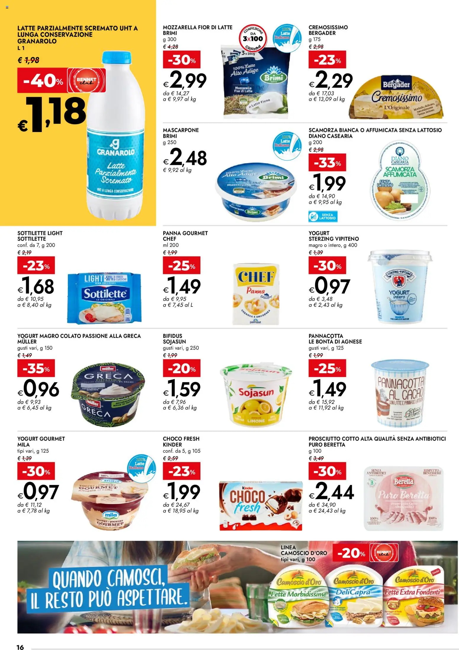 Volantino bennet del 12.02.2026 | Pagina: 16 | Prodotti: Yogurt, Latte, Cacao, Mascarpone
