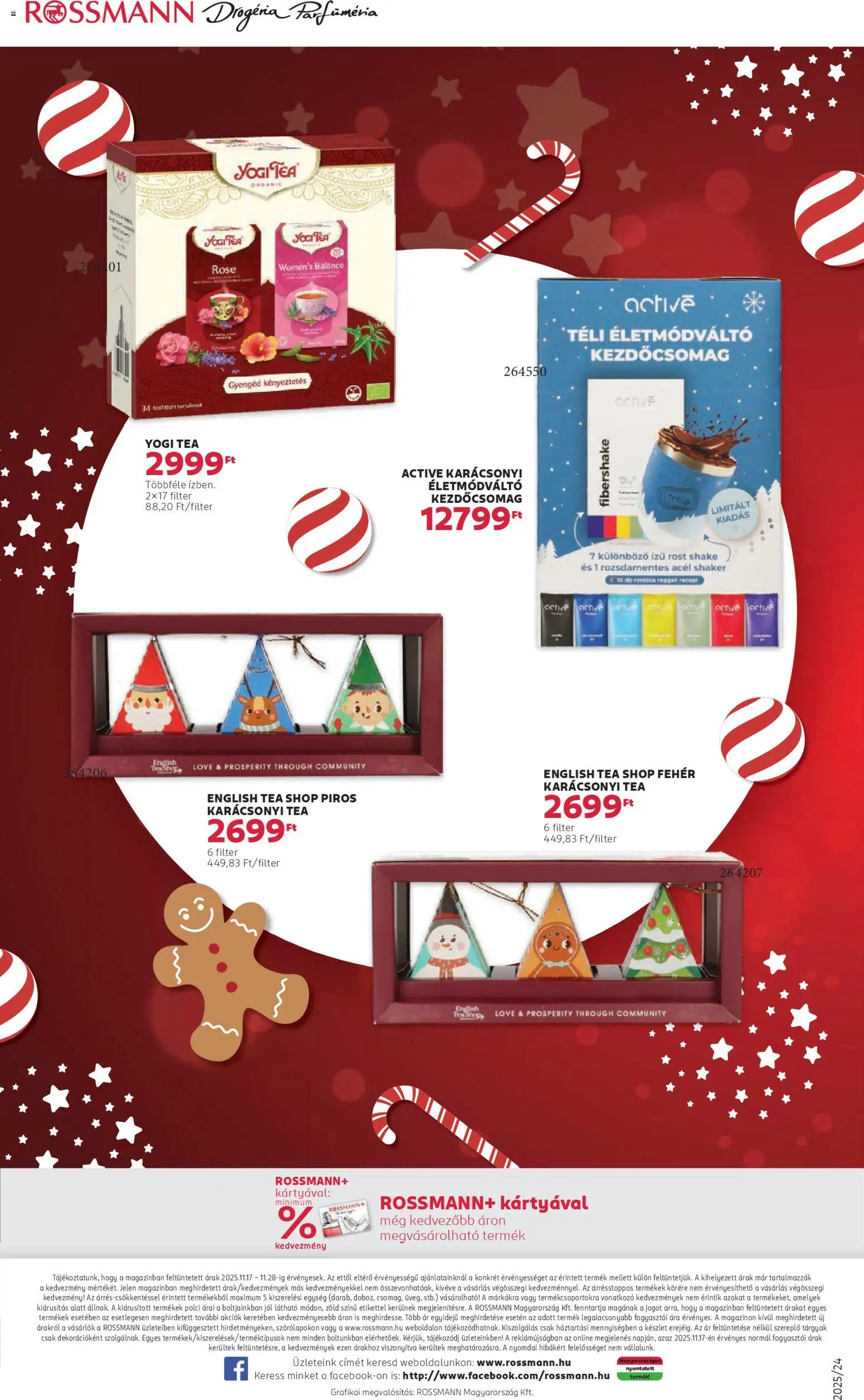 Rossmann akciós ujság - amely érvényes a következő dátumtól: 17.11.2025 | Oldal: 36 | Termékek: Tea