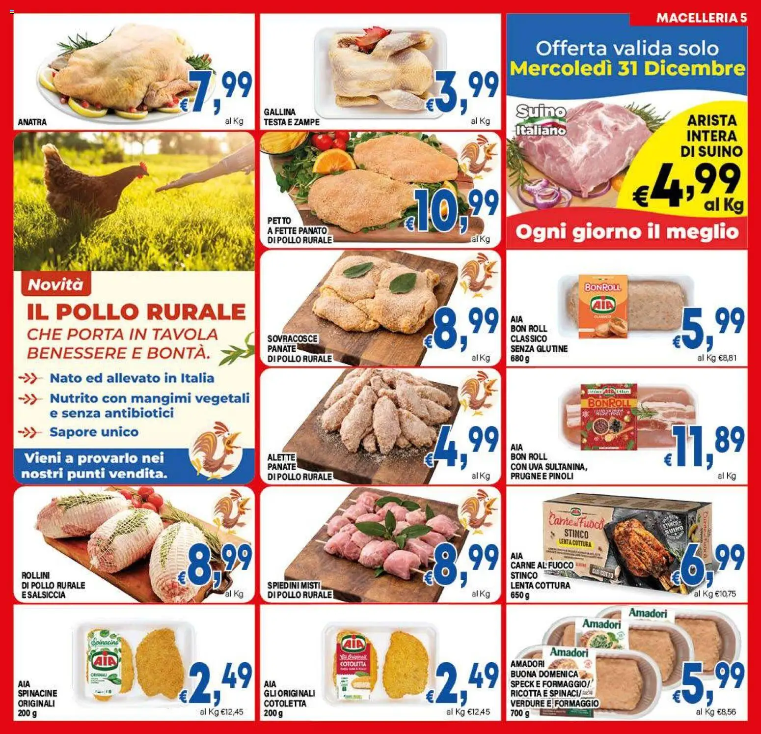 Volantino DEM del 27.12.2025 | Pagina: 5 | Prodotti: Speck, Pollo, Formaggio, Ricotta