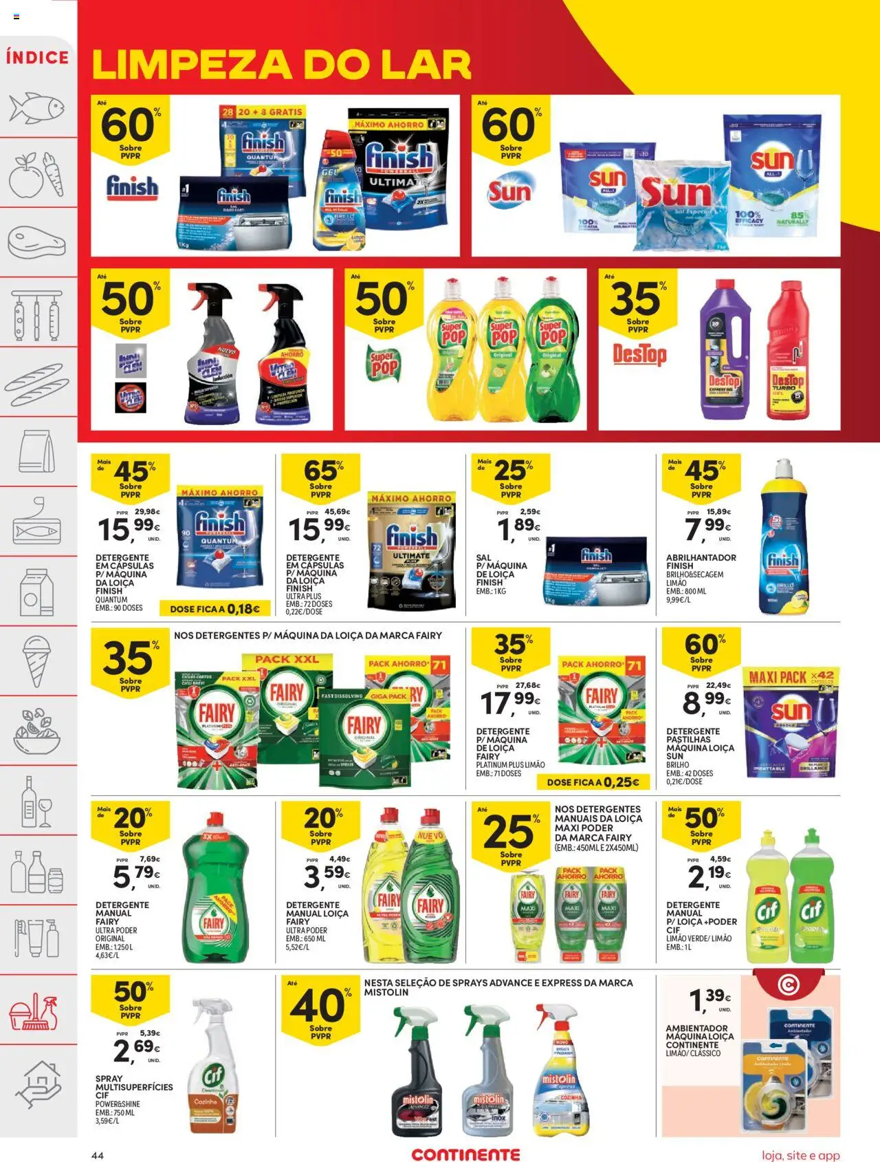 Continente folheto │ válido de 14.10.2025 | Página: 44 | Produtos: Abrilhantador, Detergente, Sal
