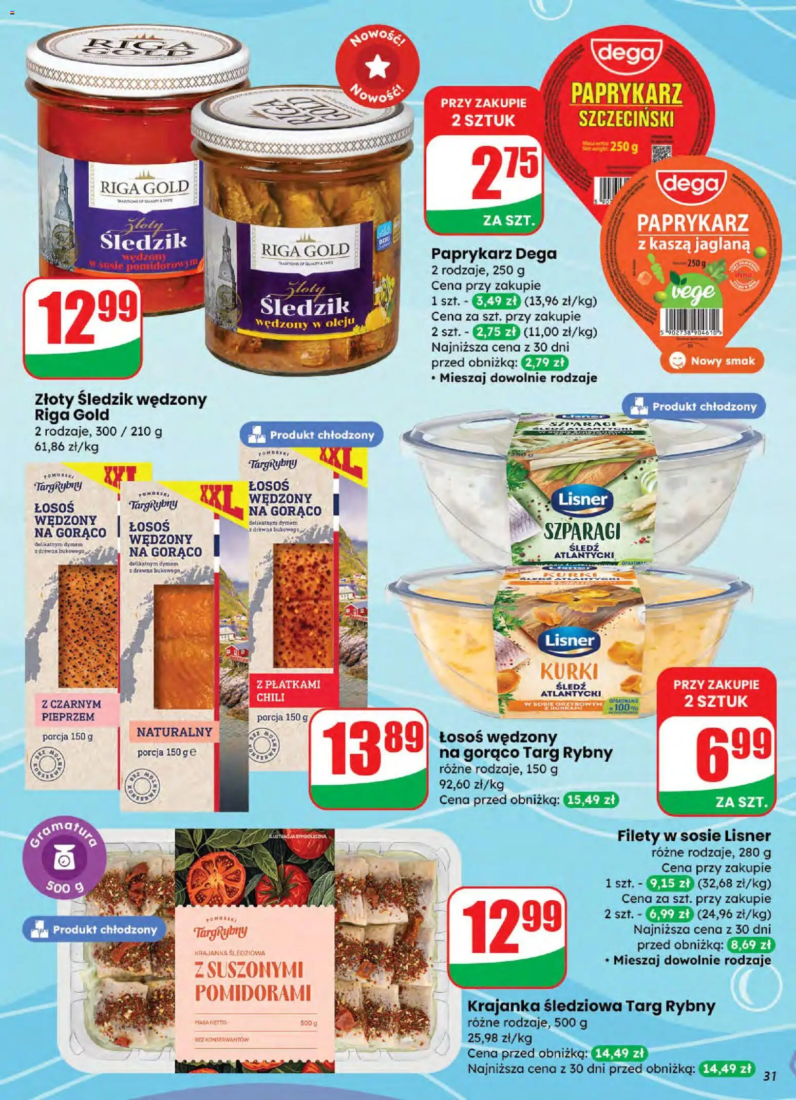 Dino Gazetka od 26.11.2025 | Strona: 31 | Produkty: Kasza, Paprykarz, Łosoś, Łosoś wędzony na gorąco