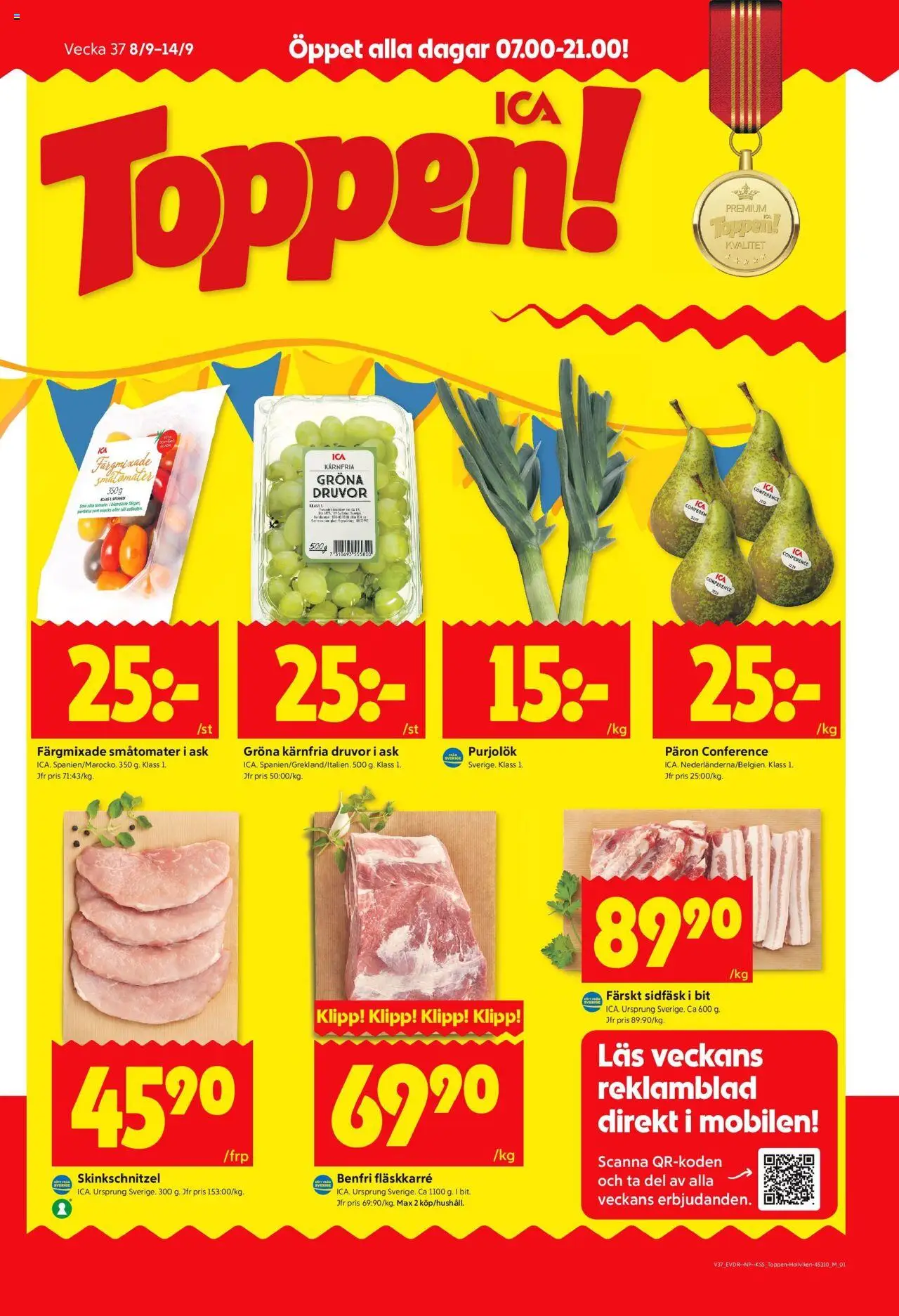 ICA Kvantum reklamblad aktuell från 08.09.2025 | Sida: 1