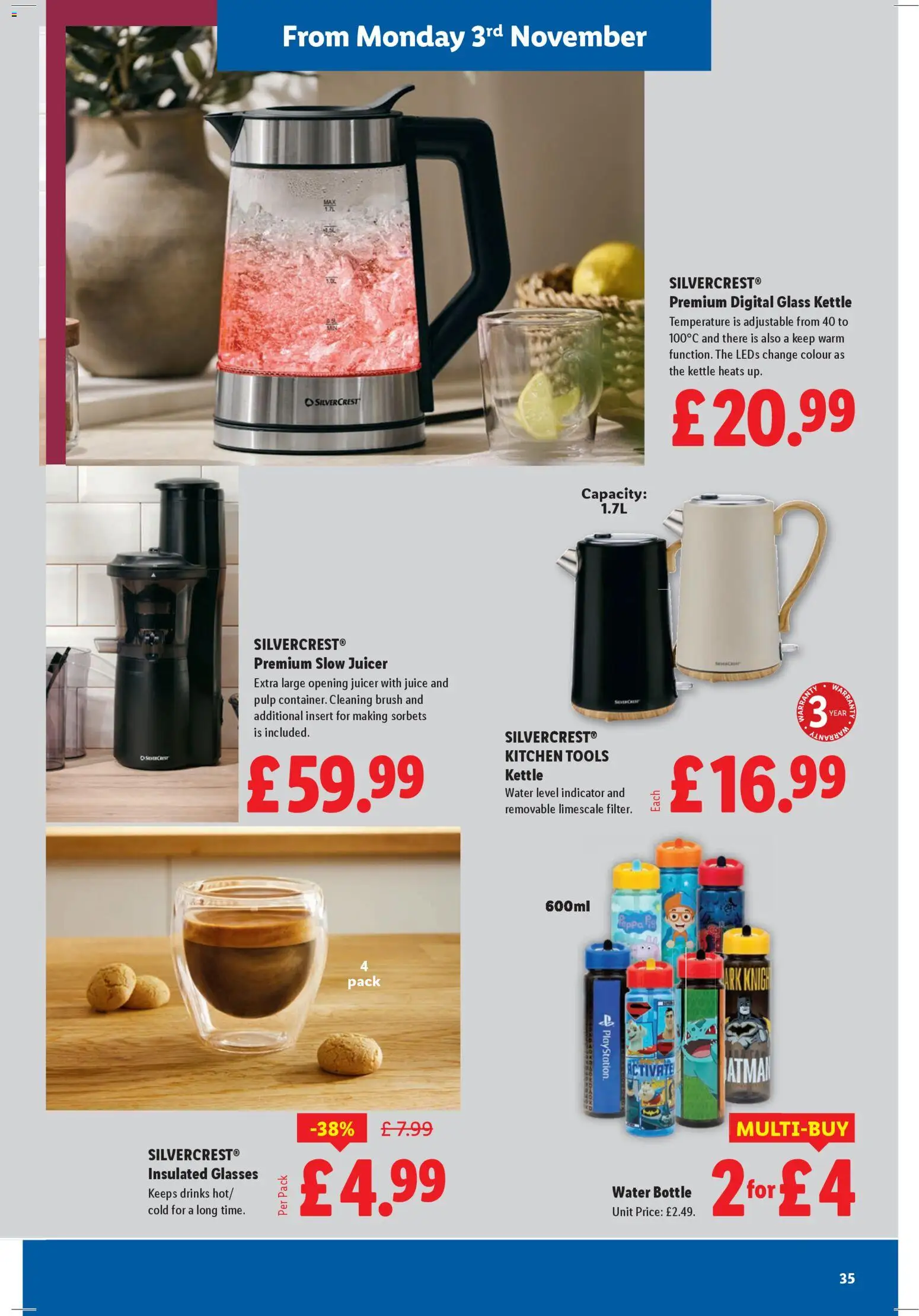 {H1} | Page: 35 | Products: Brush, Juice, Kettle, Juicer