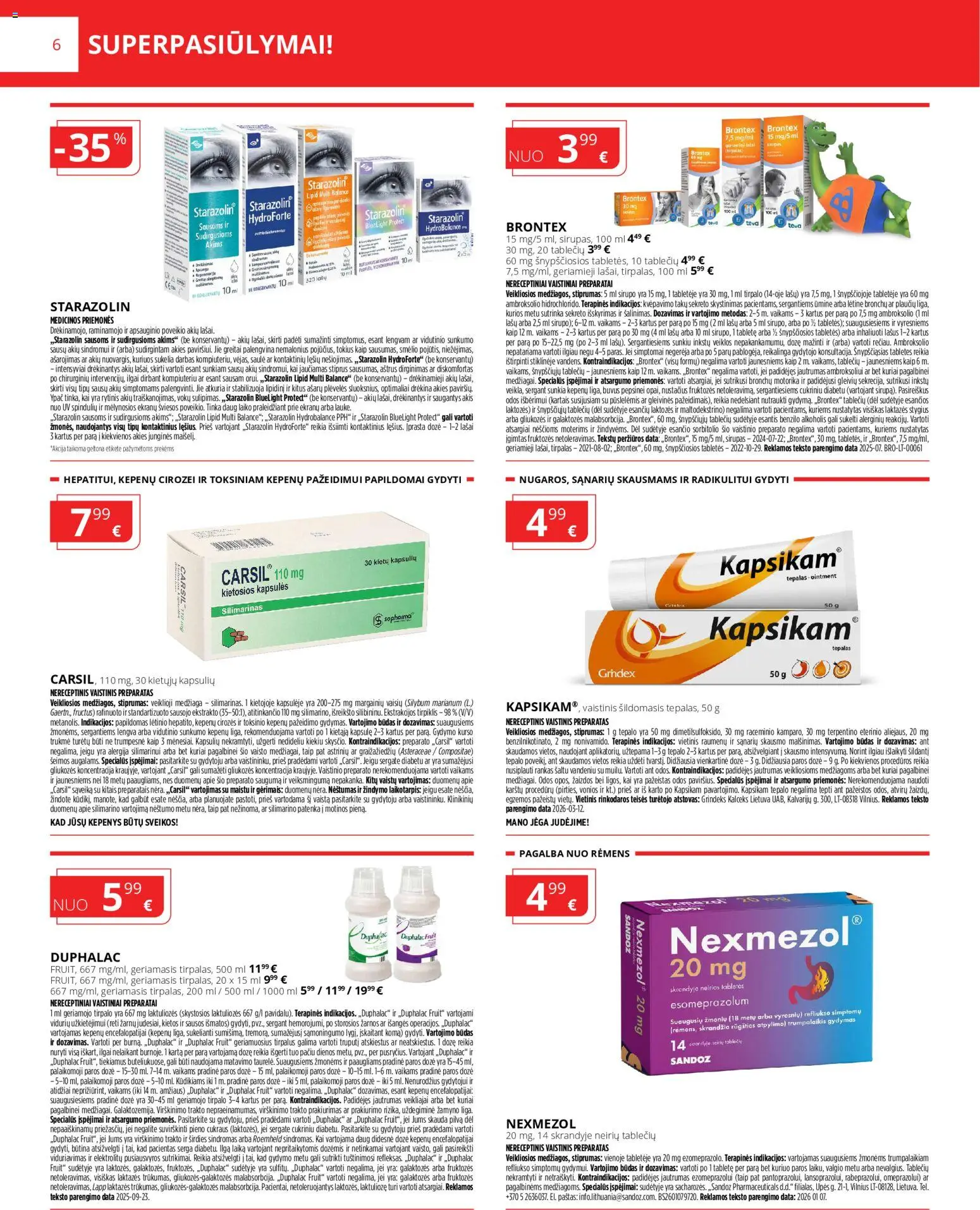 Norfa vaistinė akcijos nuo 01.04.2026 | Puslapis: 6