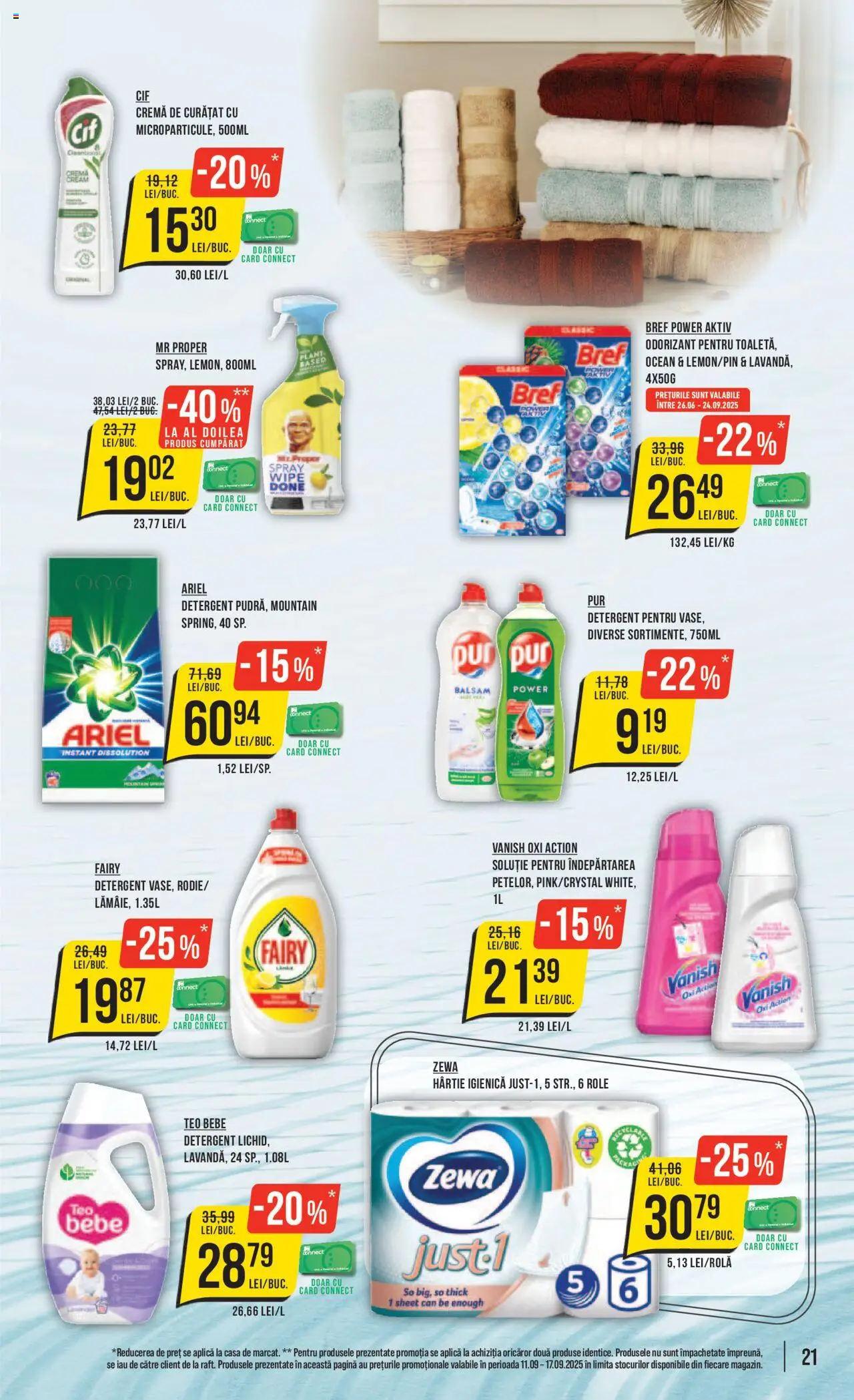 Noul catalog Mega Image – valabil de la 11.09.2025 | Pagină: 21 | Produse: Balsam, Cremă, Detergent, Çelik Mama ve Su Kabı