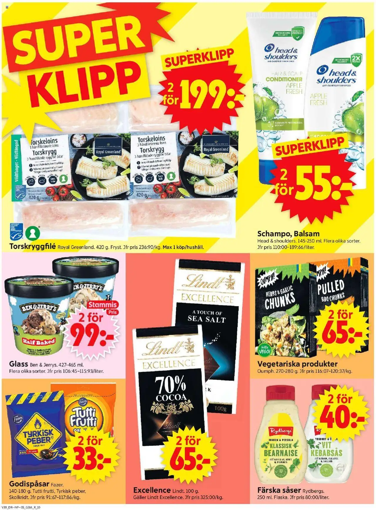 ICA Supermarket reklamblad aktuell från 22.09.2025 | Sida: 12 | Produkter: Salt, Galler, Äpple, Te