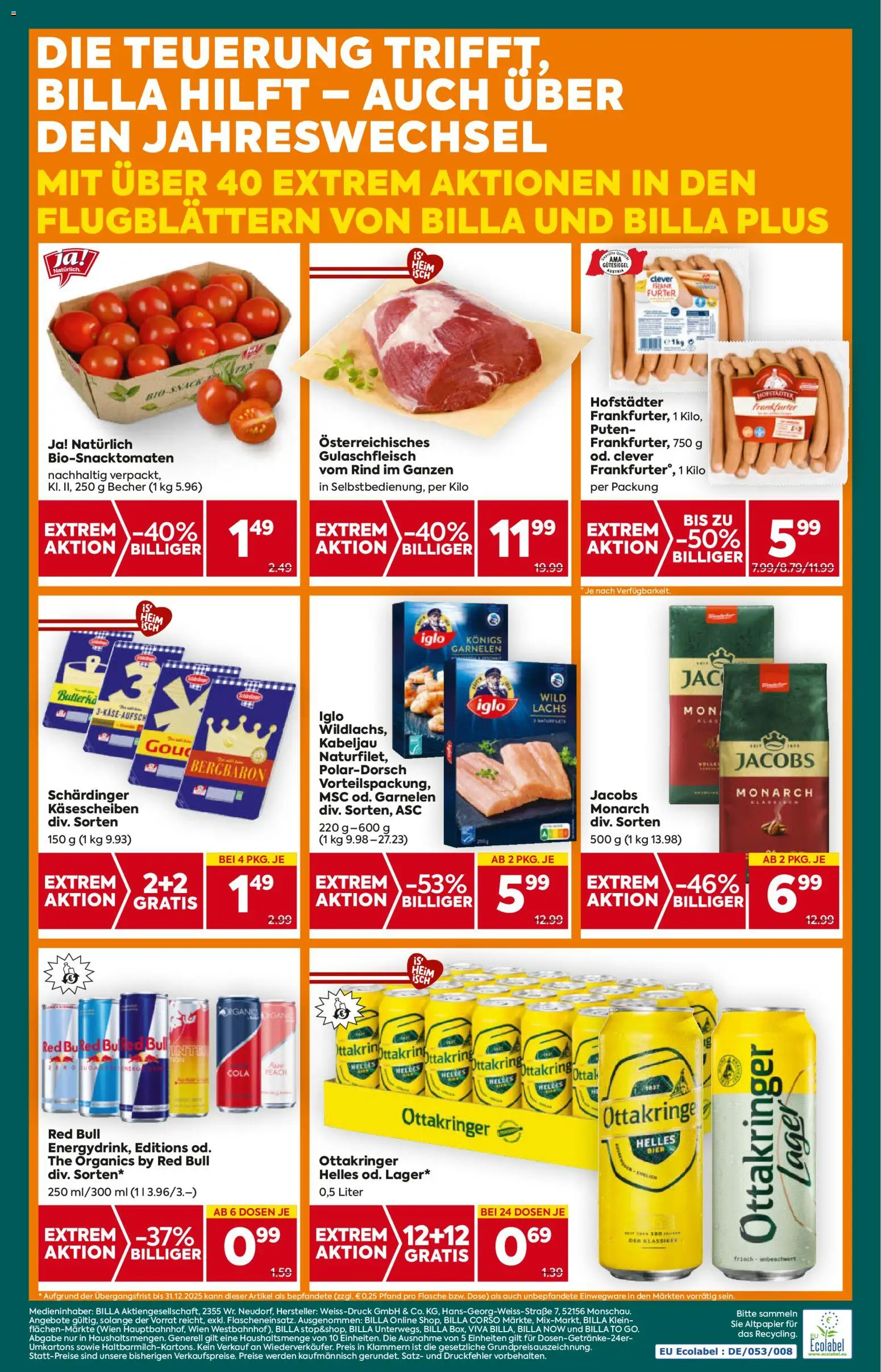 Billa Plus Flugblatt gültig ab 27.12.2025 | Seite: 20 | Produkte: Bier