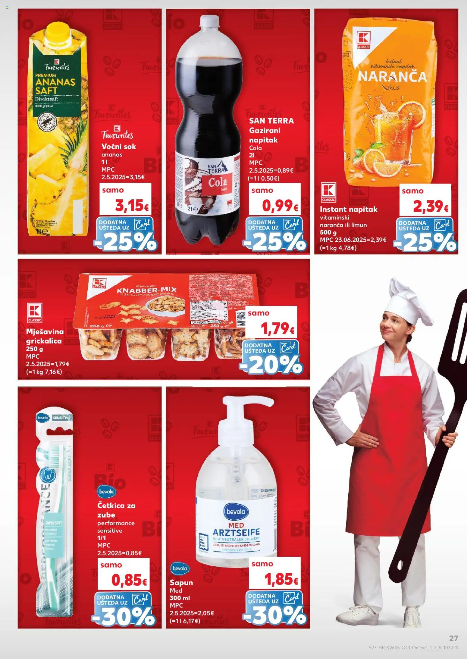 Kaufland katalog | vrijedi od 05.11.2025 | Stranica: 27 | Proizvodi: Med, Sok, Ananas, Limun