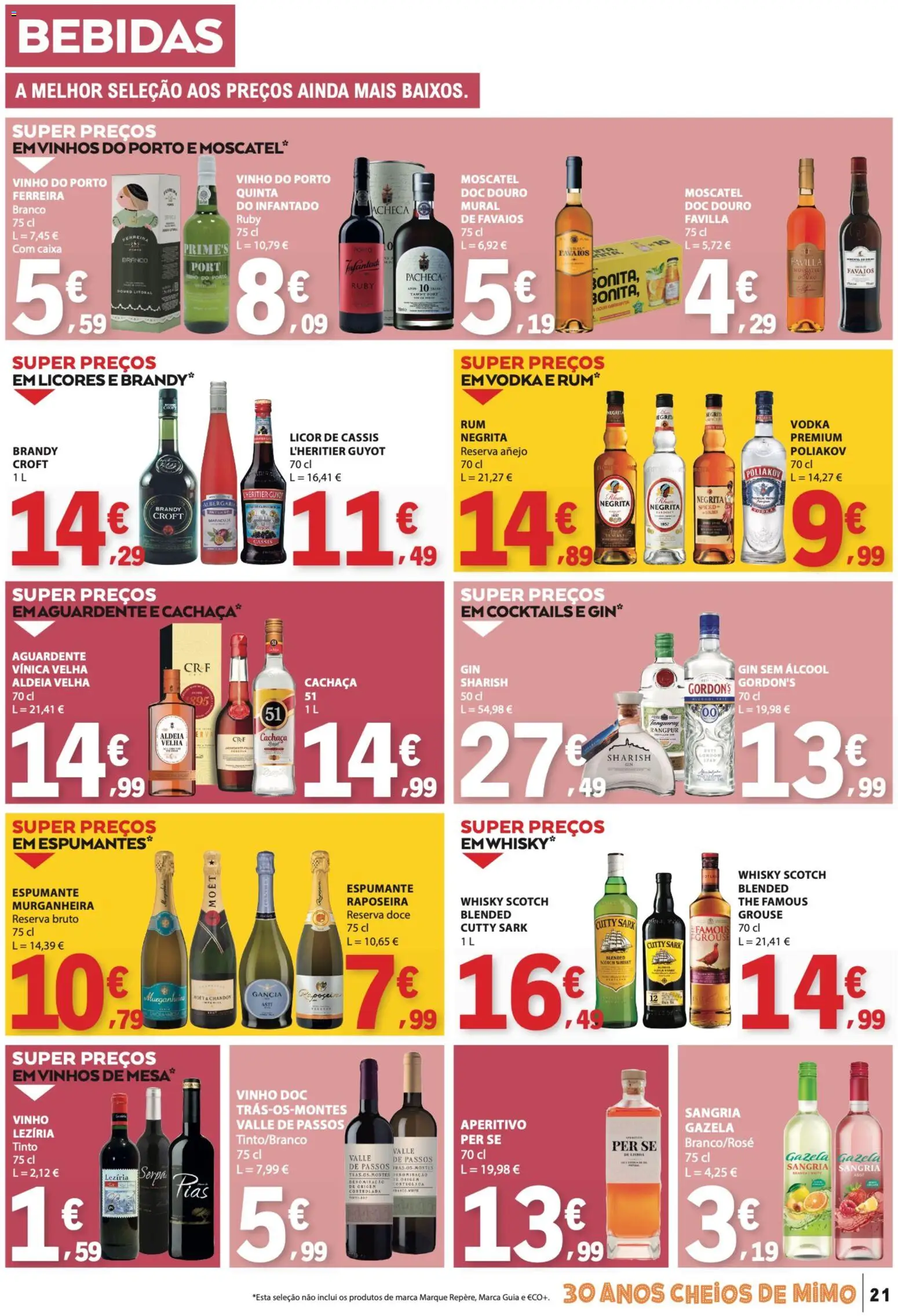 E.Leclerc folheto │ válido de 23.04.2026 | Página: 21 | Produtos: Whisky, Espumante, Vinho, Cocktails