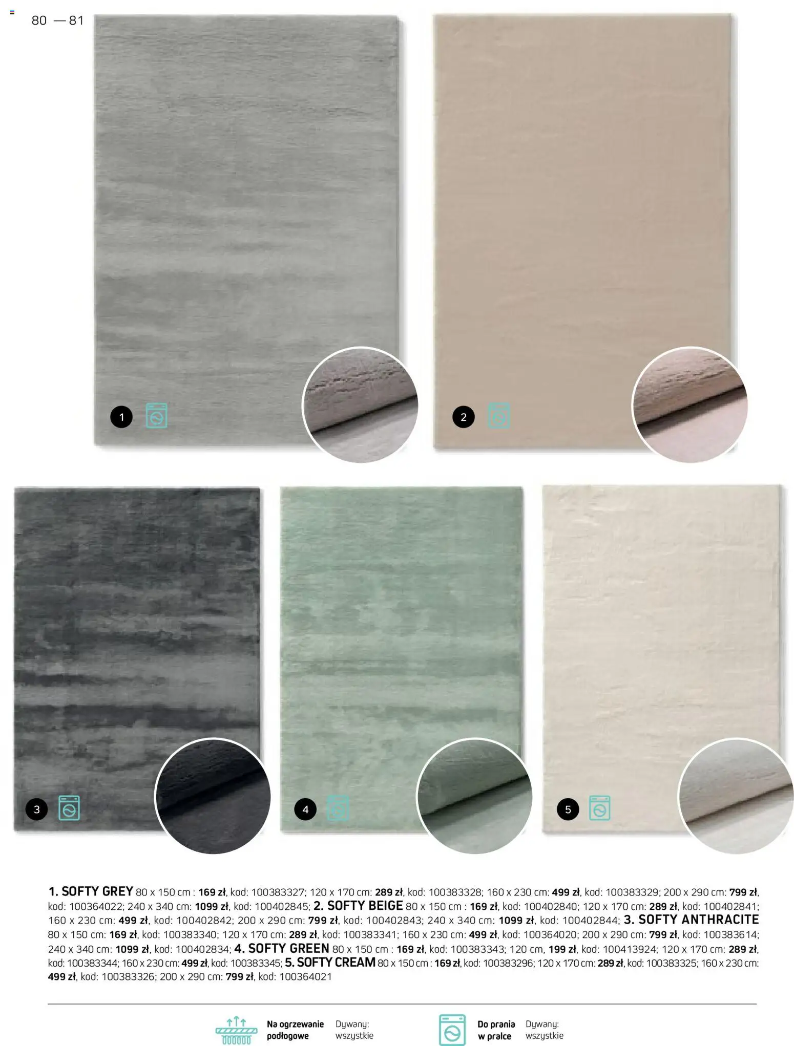 Komfort gazetka - Katalog dywanów od 17.03.2026 | Strona: 80 | Produkty: Dywany