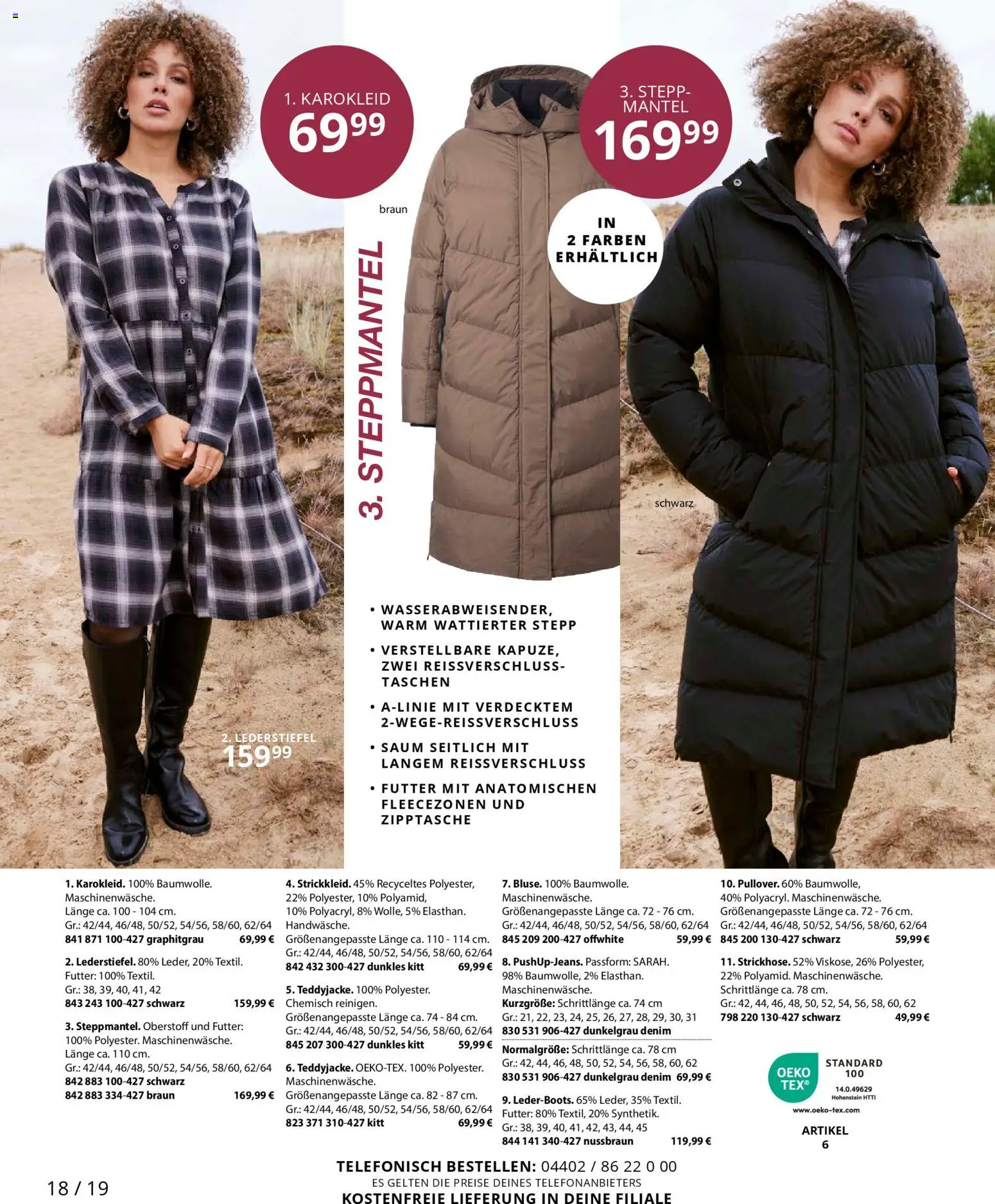 Ulla Popken Prospekt 	 – gültig ab 01.11.2025 | Seite: 18 | Produkte: Steppmantel, Mantel