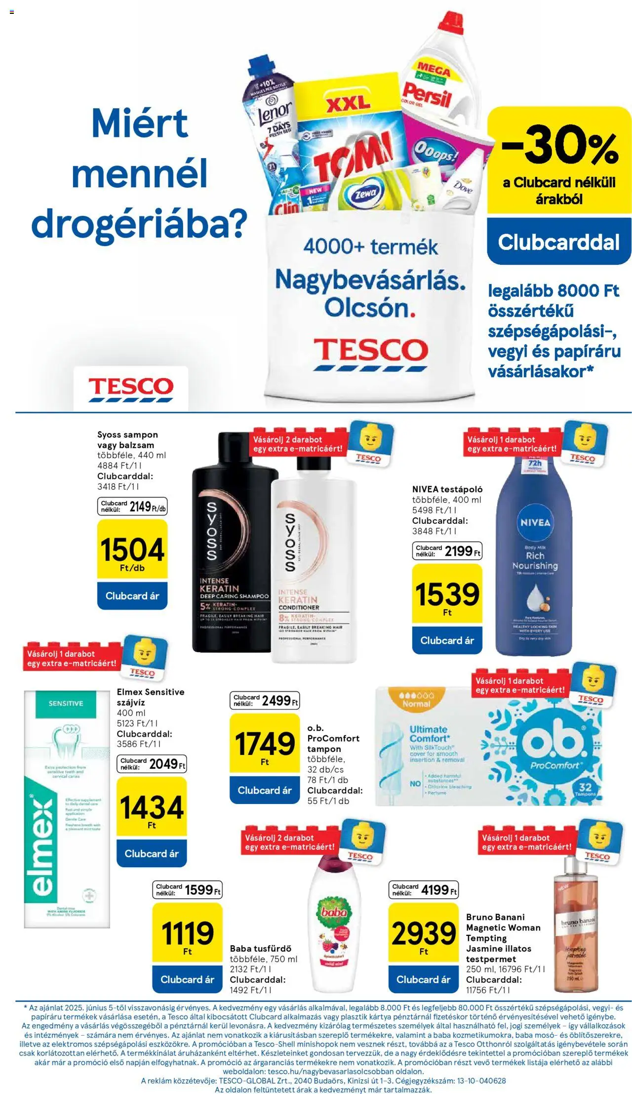 Tesco akciós ujság - amely érvényes a következő dátumtól: 05.06.2025 | Oldal: 13 | Termékek: Persil, Testpermet, Sampon, Testápoló