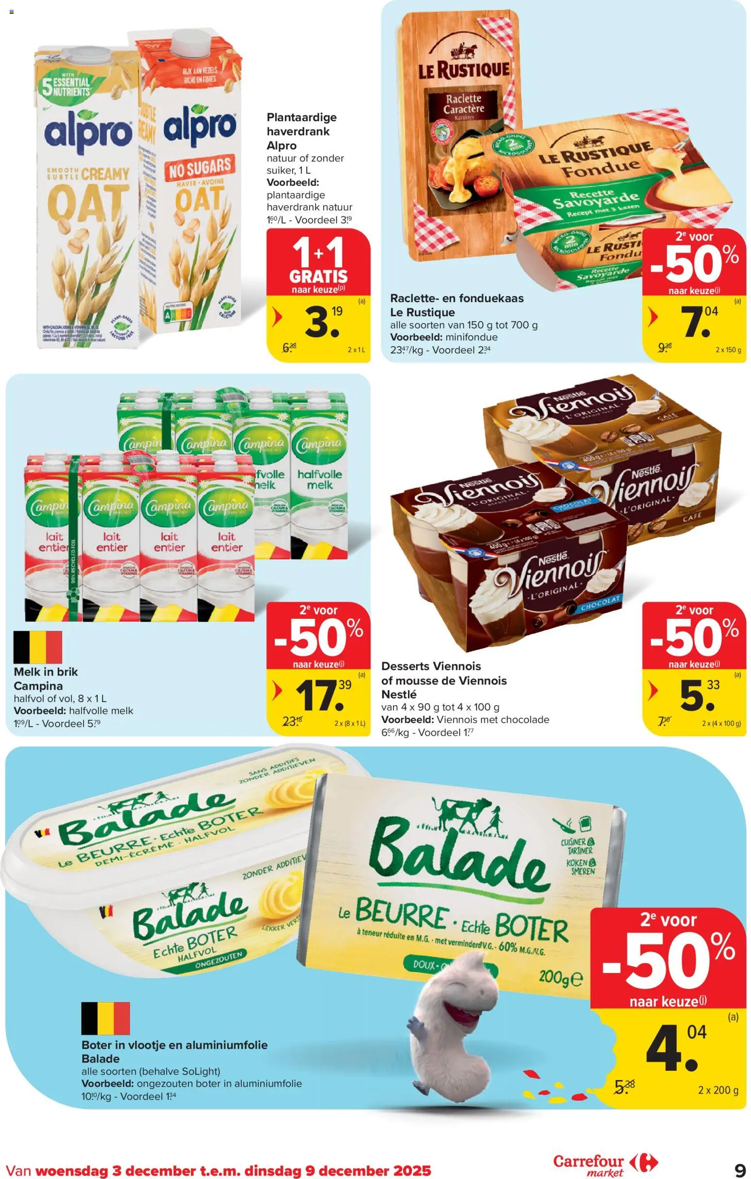 {H1} | Pagina: 9 | Producten: Halfvolle Melk, Fehérje, Melk, Chocolade