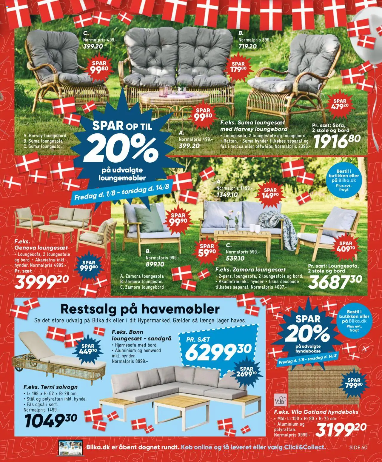 Bilka Tilbudsavis gyldig fra 01.08.2025 | Side: 65 | Produkter: Solvogn, Havemøbler, Hjørnesofa, Loungemøbler