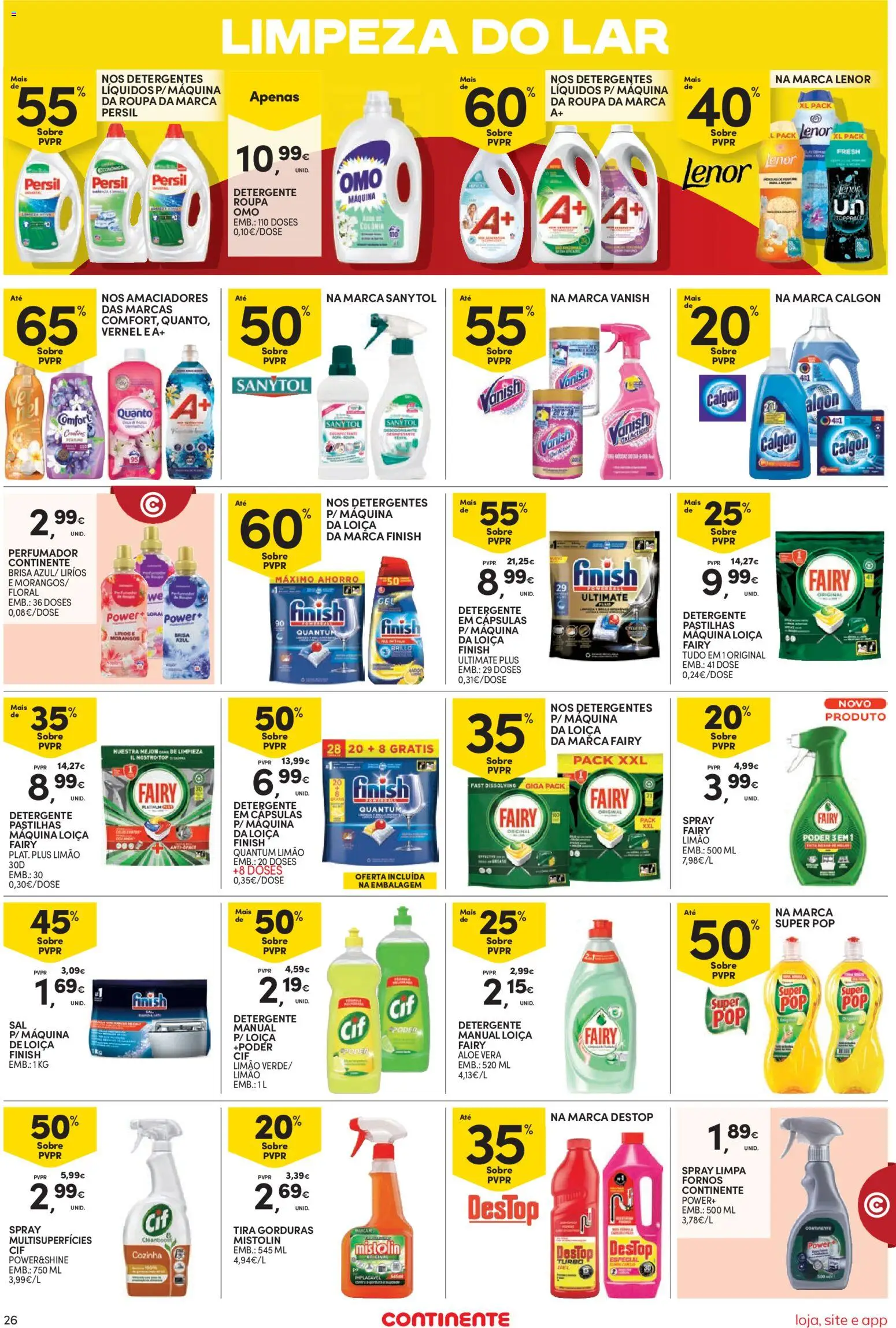 Continente Semanal Continente Bom Dia │ válido de 28.04.2026 | Página: 26 | Produtos: Detergente, Sal, Persil, Morangos
