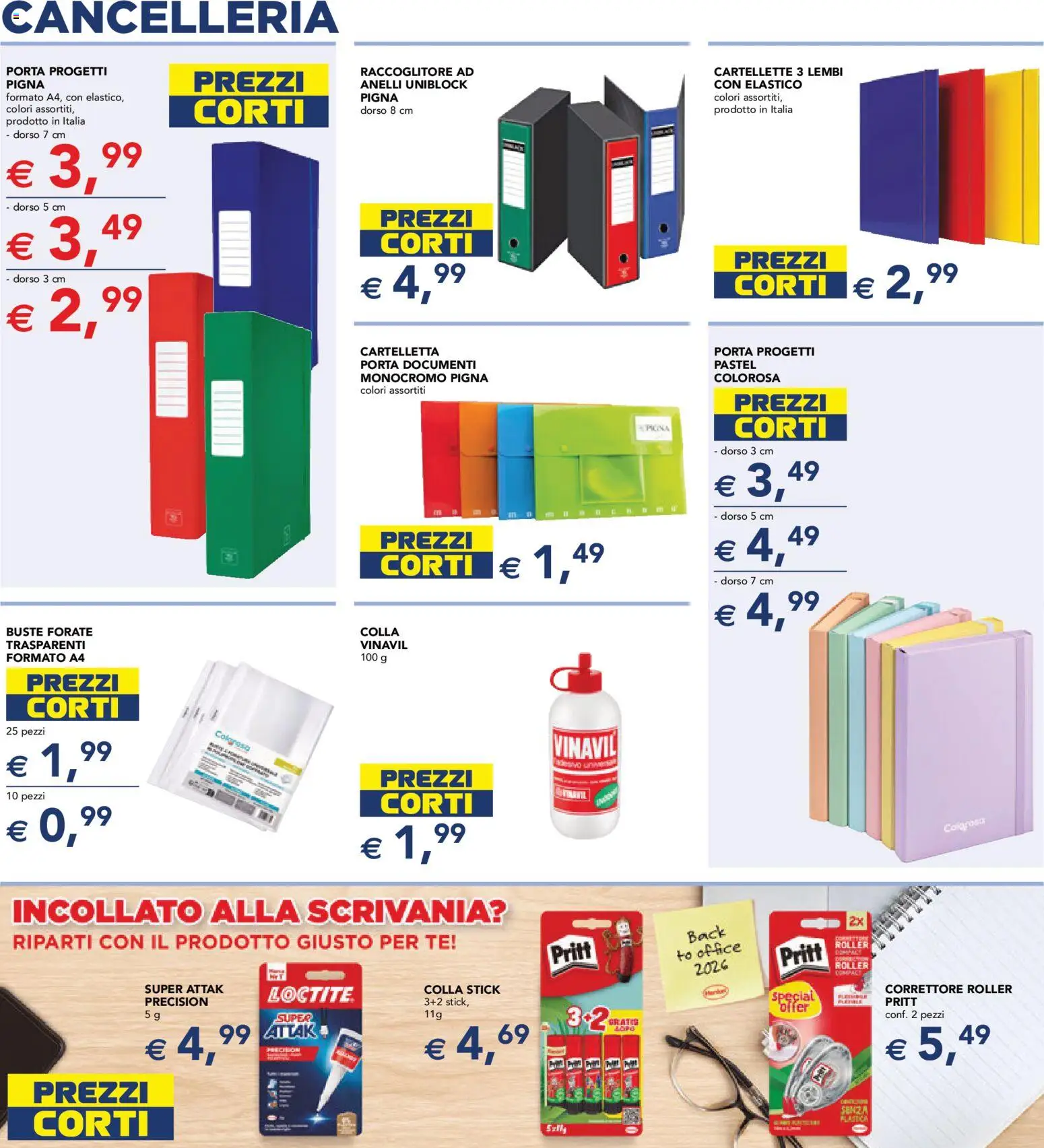 Volantino Esselunga S del 07.01.2026 | Pagina: 5 | Prodotti: Tè, Colla, Scrivania, Correttore